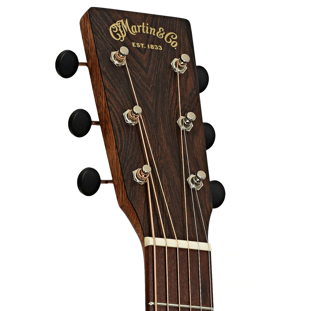 Headstock of Martin D-10e Retro Sapele Dreadnought Acoustic Guitar 
