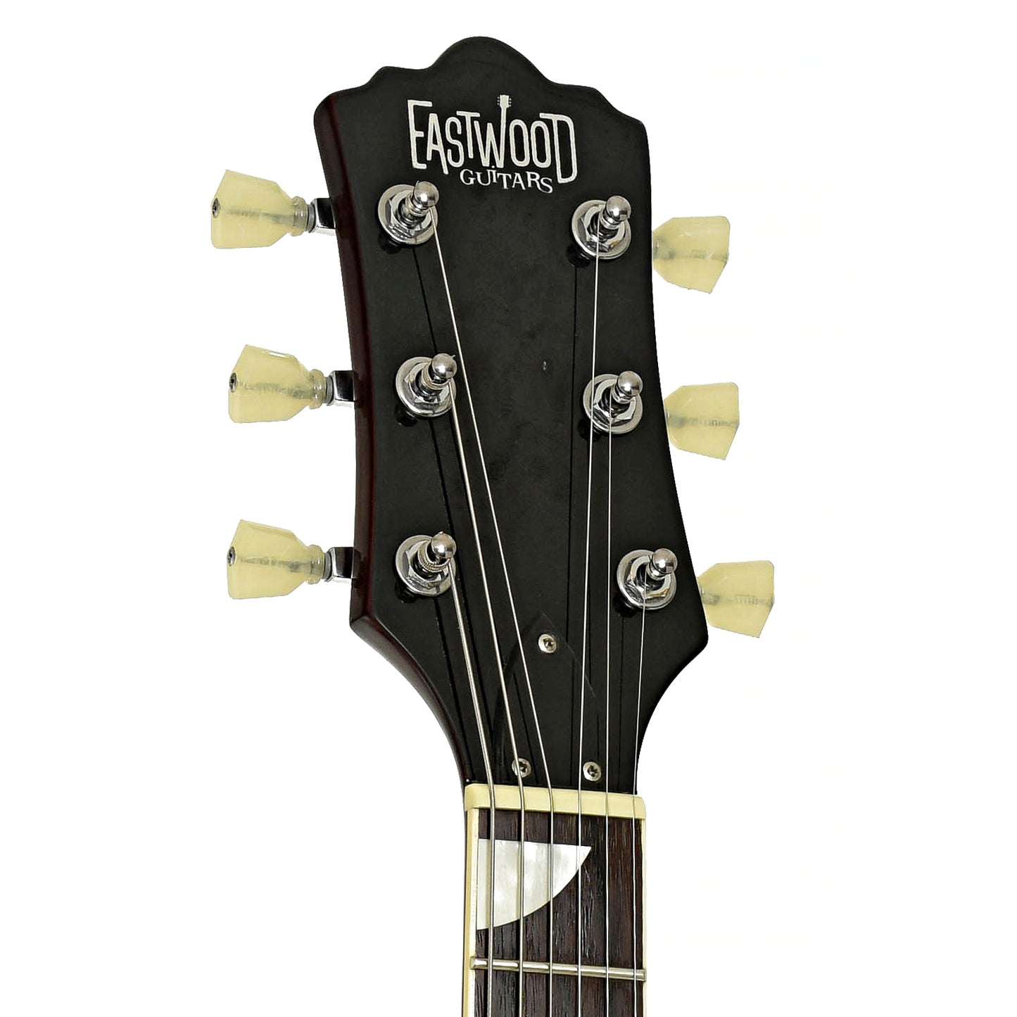 Headstock of Eastwood Classic 6 Semi-Hollowbody Electric Guitar
