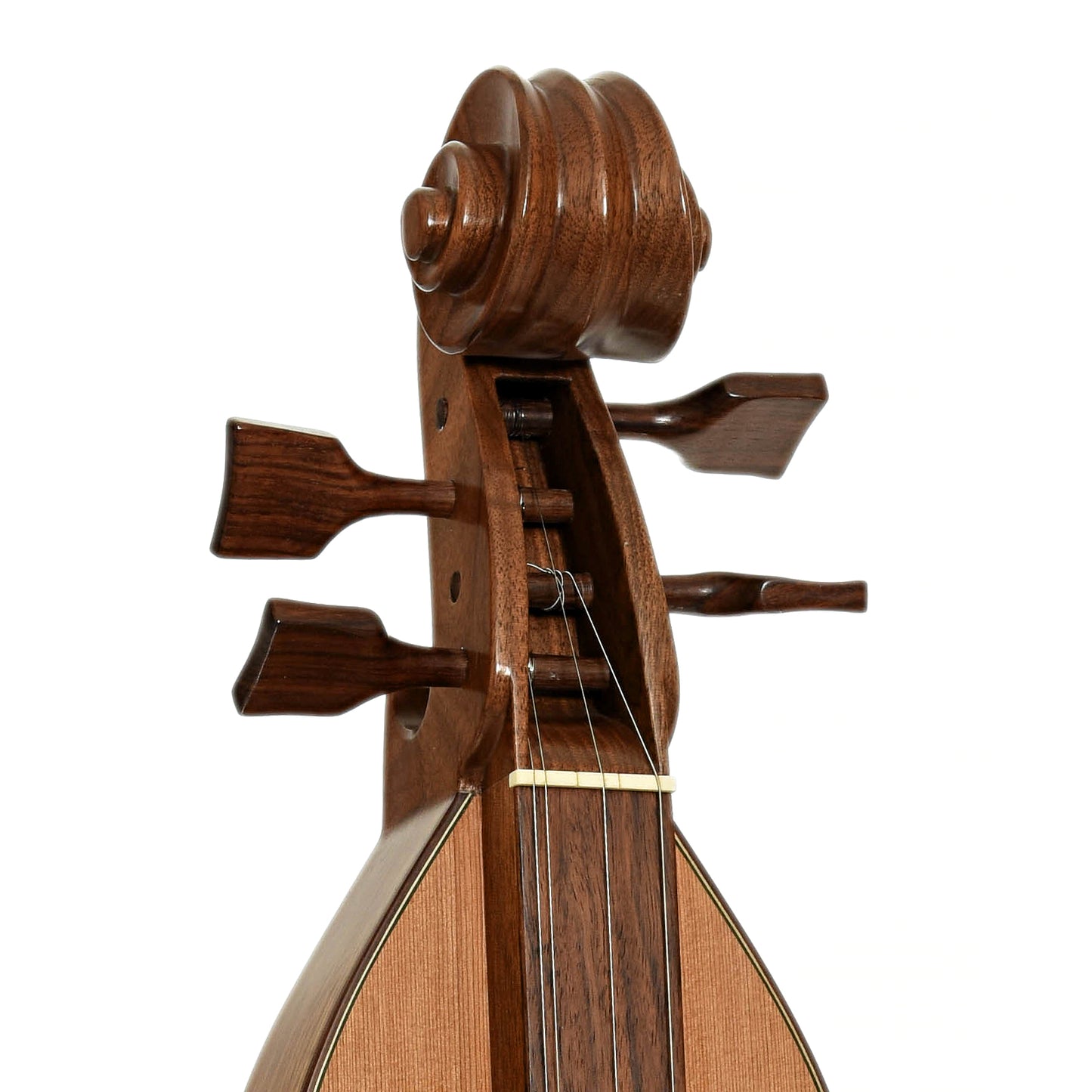 Headstock of Dennis Dorogi Appalachian Dulcimer 