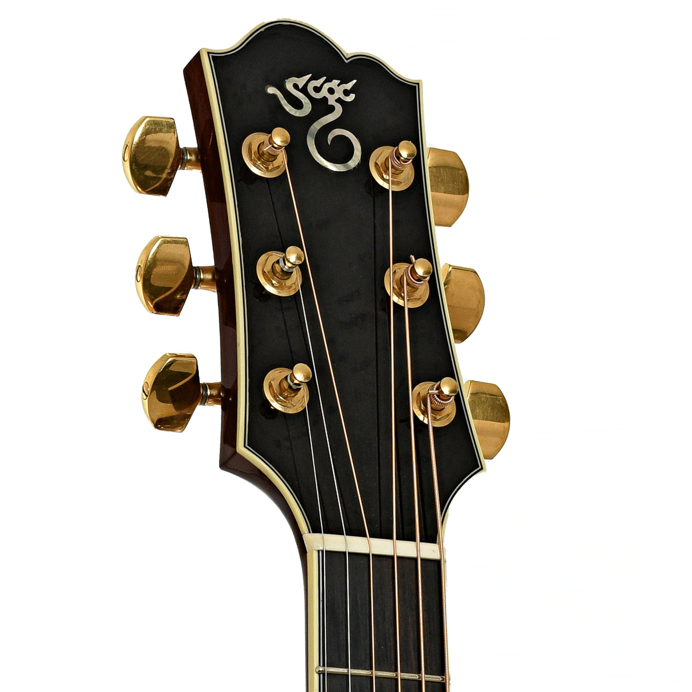 Headstock of Santa Cruz F Koa LH Acoustic Guitar 