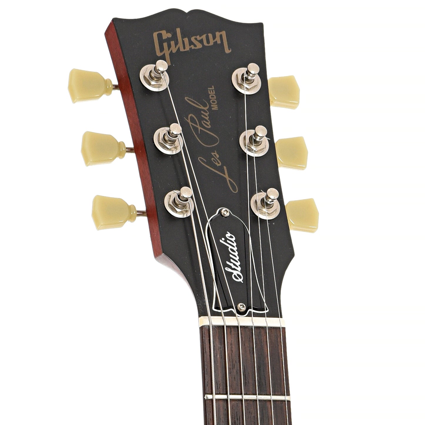 Front headstock of Gibson Faded Les Paul Studio Electric Guitar (2004)\