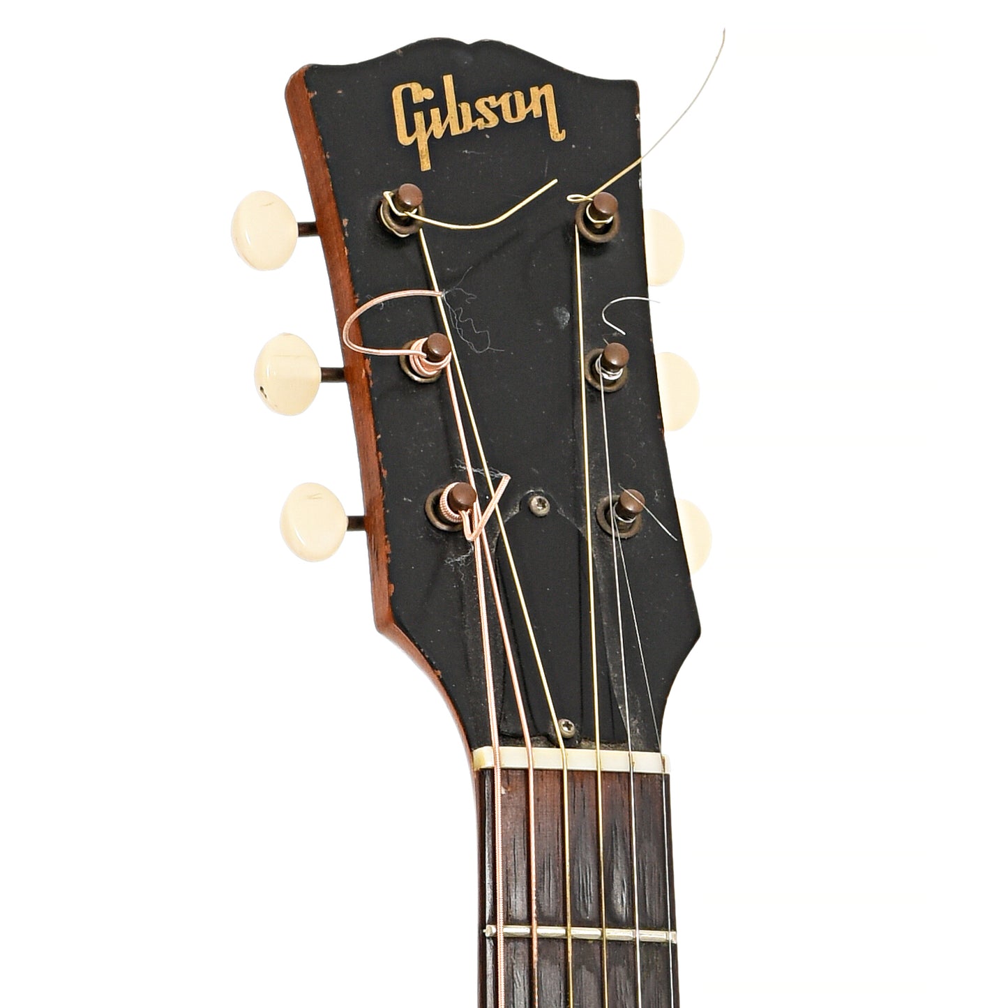 Front headstock of Gibson LG-0 Acoustic Guitar