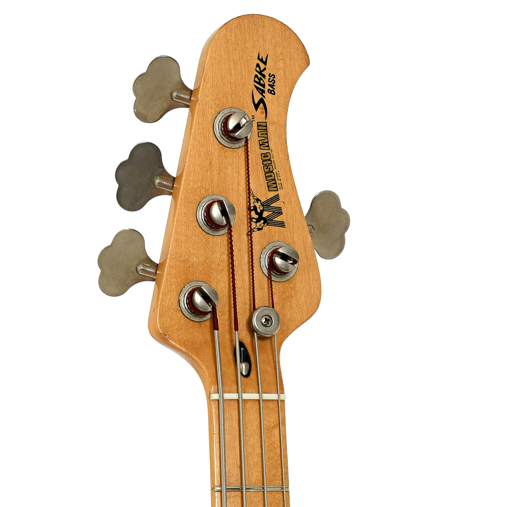 Headstock of Music Man Sabre Electric Bass
