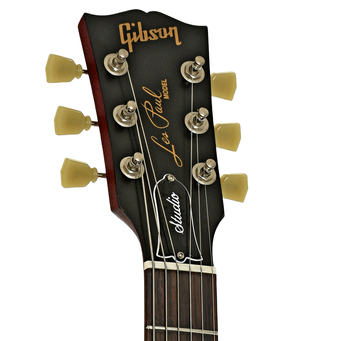 Headstock of Gibson Les Paul Studio Satin Electric Guitar