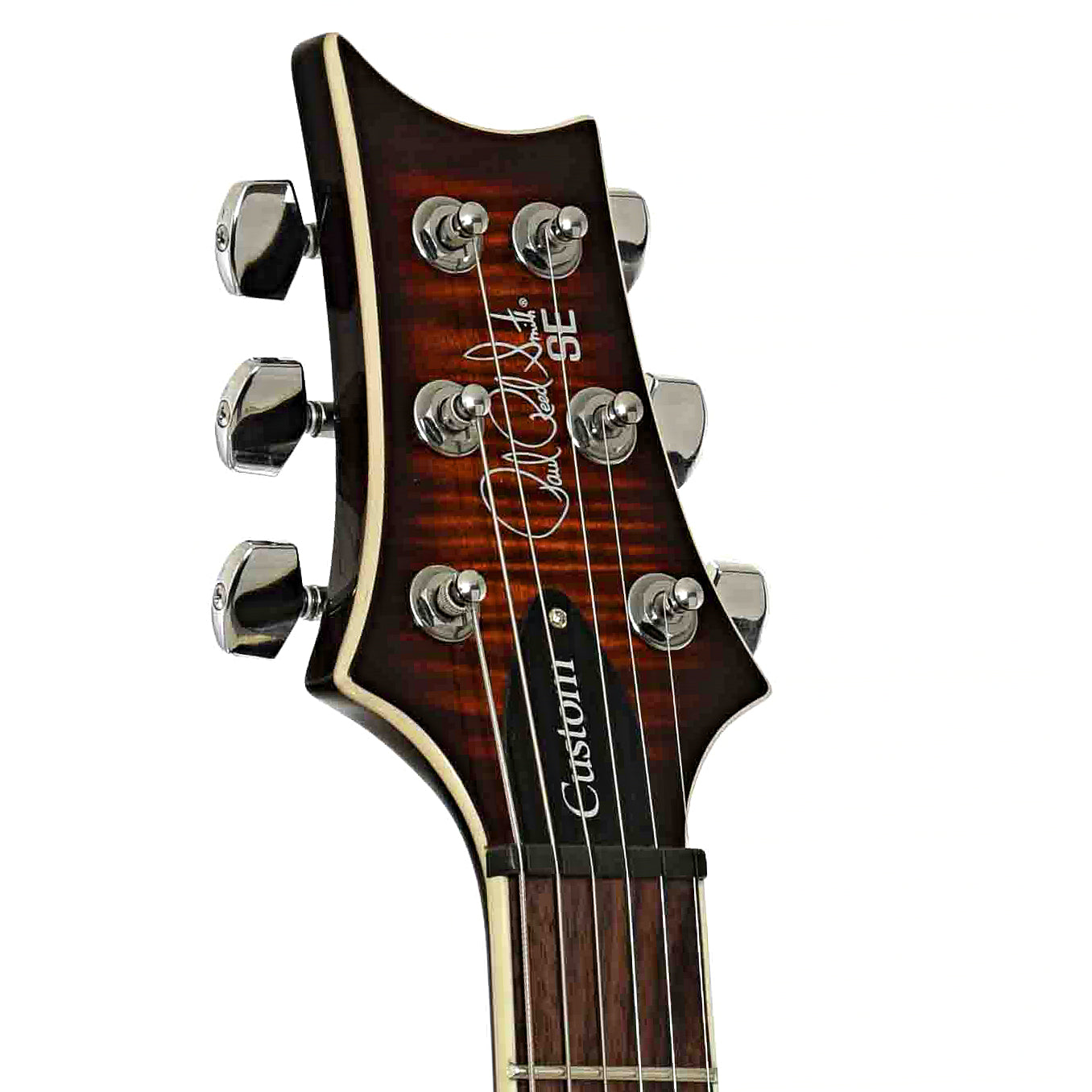 Headstock of PRS SE Custom 24 Semi-Hollow Piezo Electric Guitar