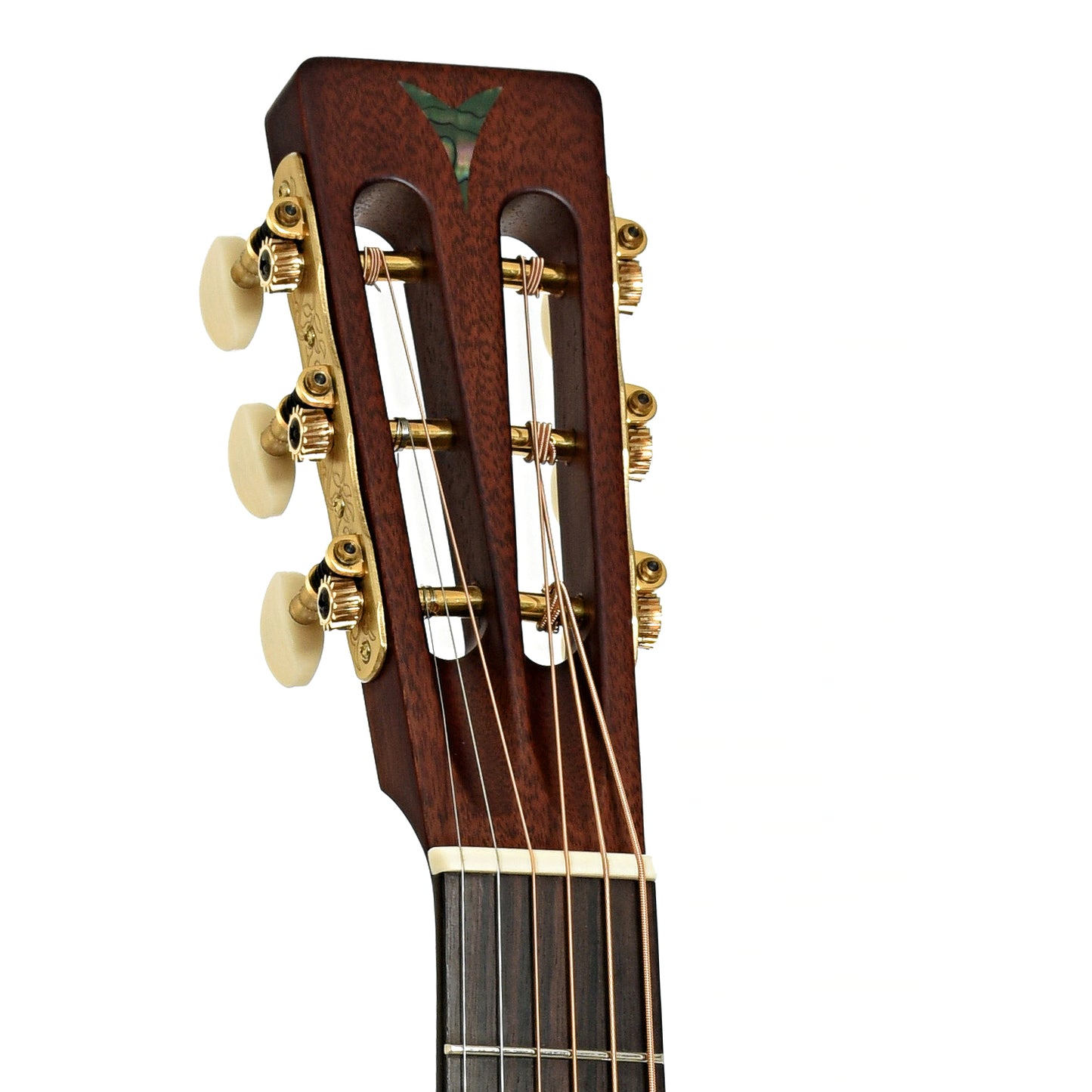 Headstock of Alvarez Yairi RAGM90V Ragtime Parlor LH Acoustic Guitar