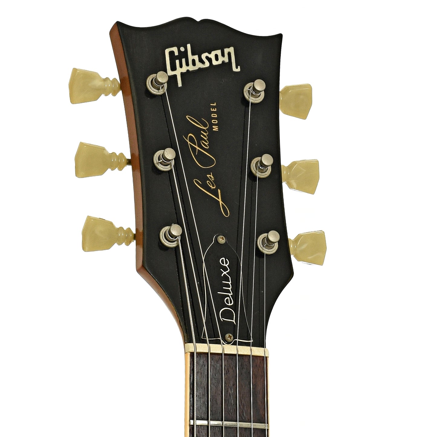 Headtock of Gibson Les Paul Deluxe Electric Guitar