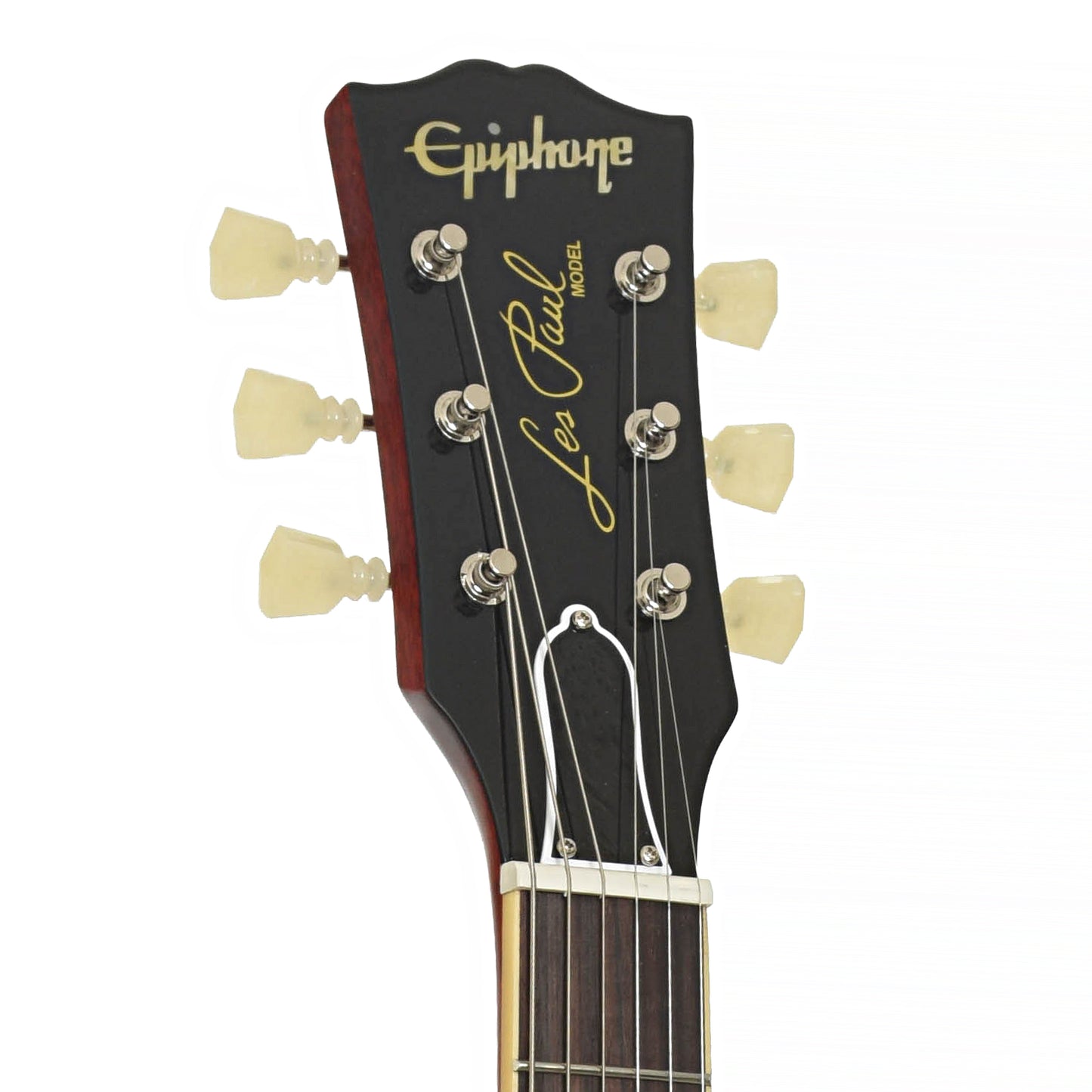 Headstock of Epiphone 1960 Les Paul Standard Reissue Electric Guitar & Case, Iced Tea Burst