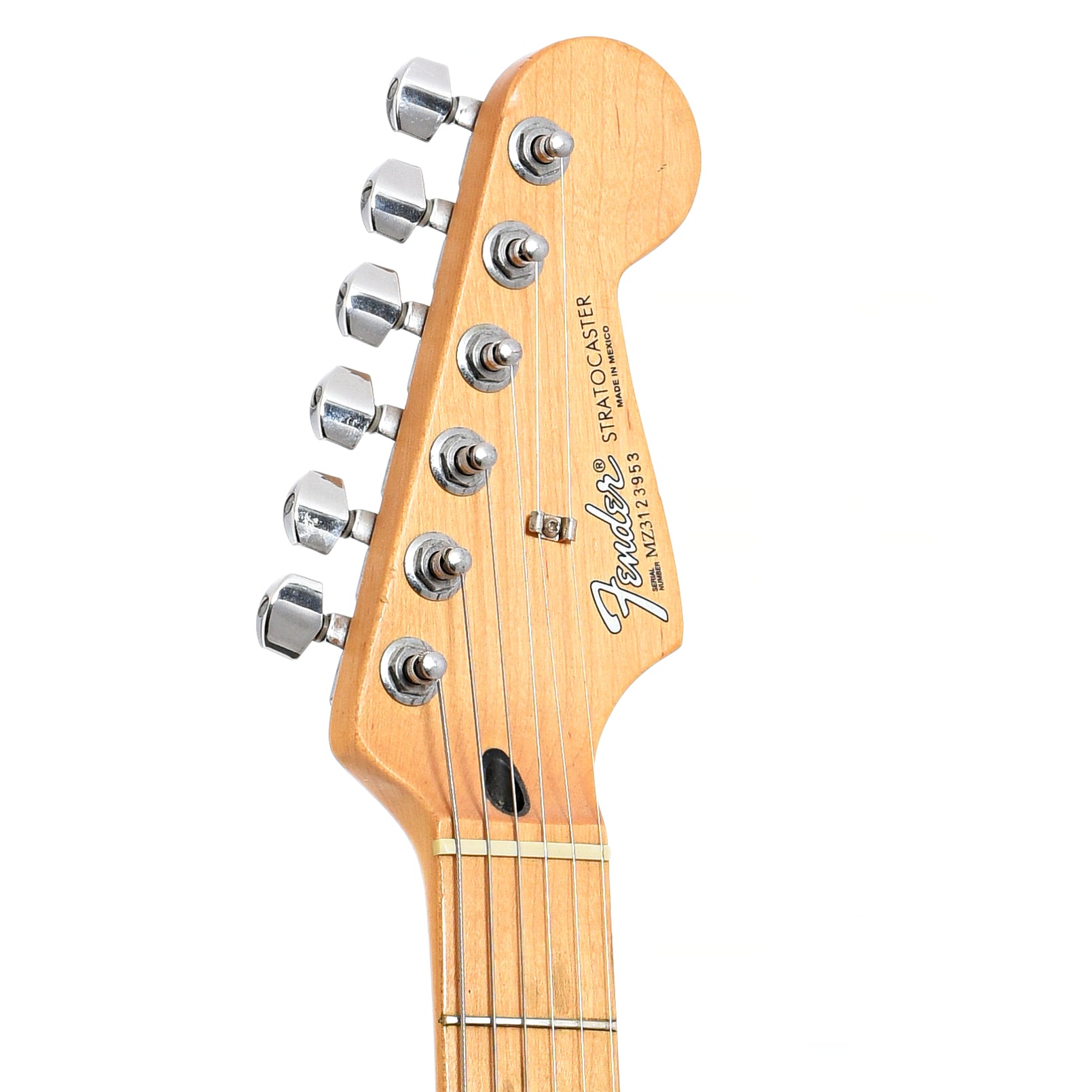 Front headstock of Fender Standard Stratocaster (2022)