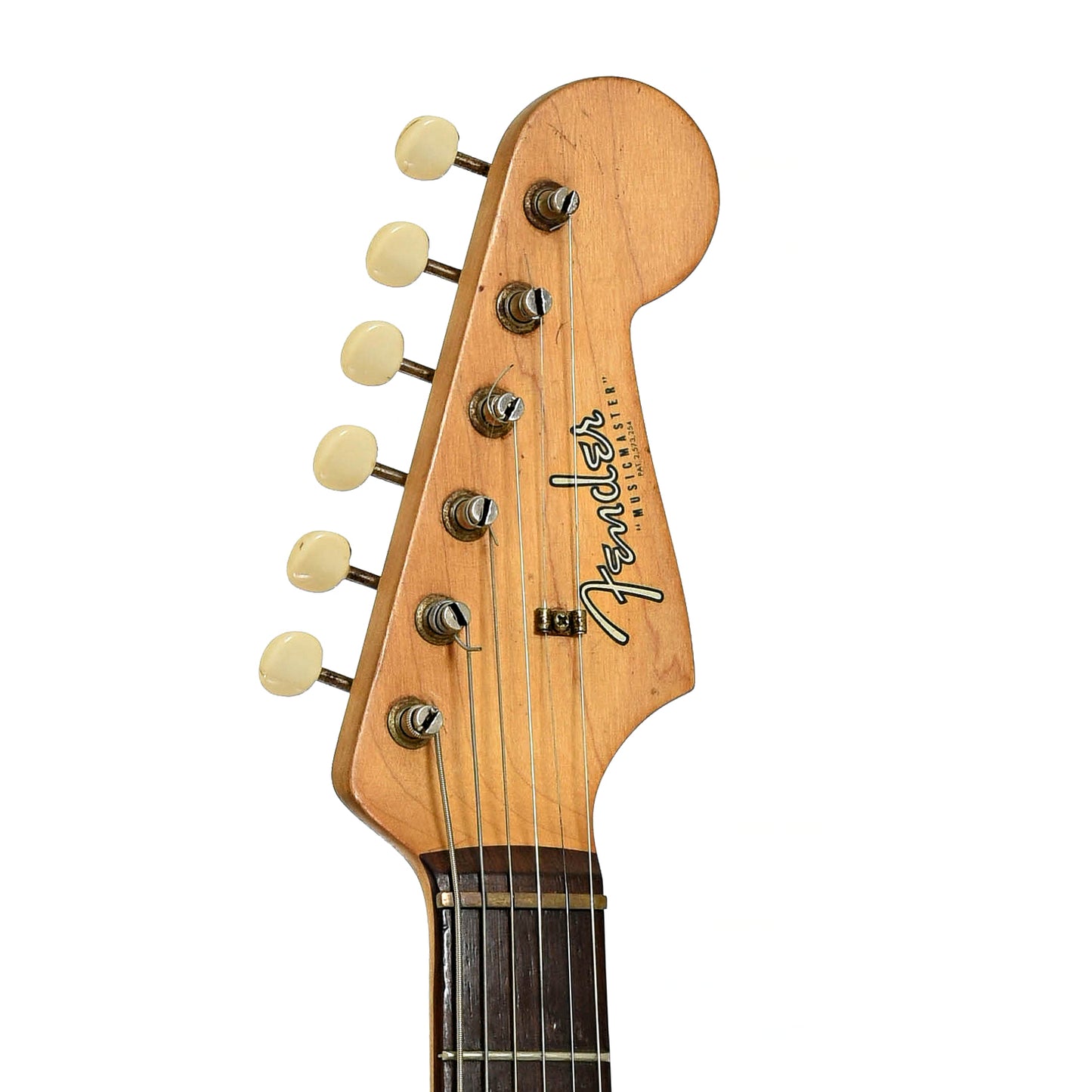 Headstock of Fender Musicmaster Electric Guitar 