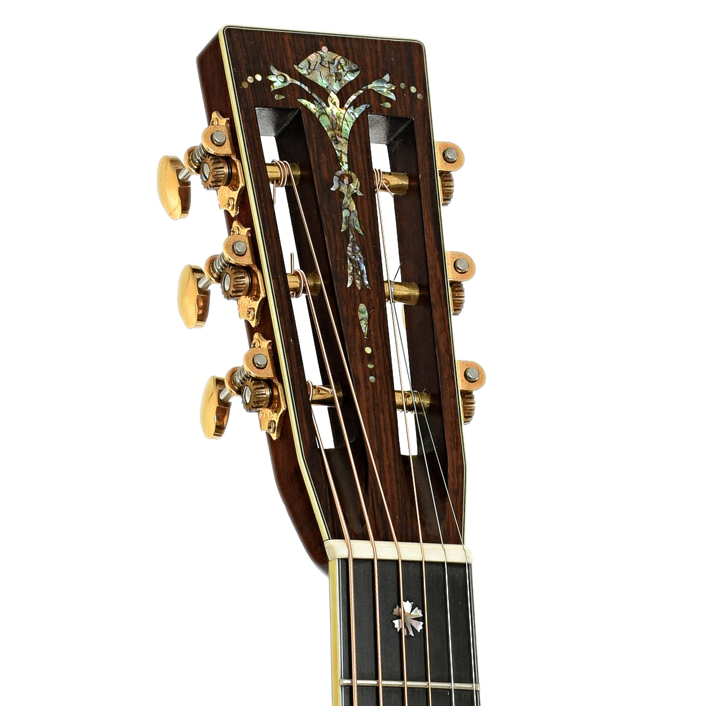 Headstock of Santa Cruz 000-42 Brazilian Acoustic Guitar