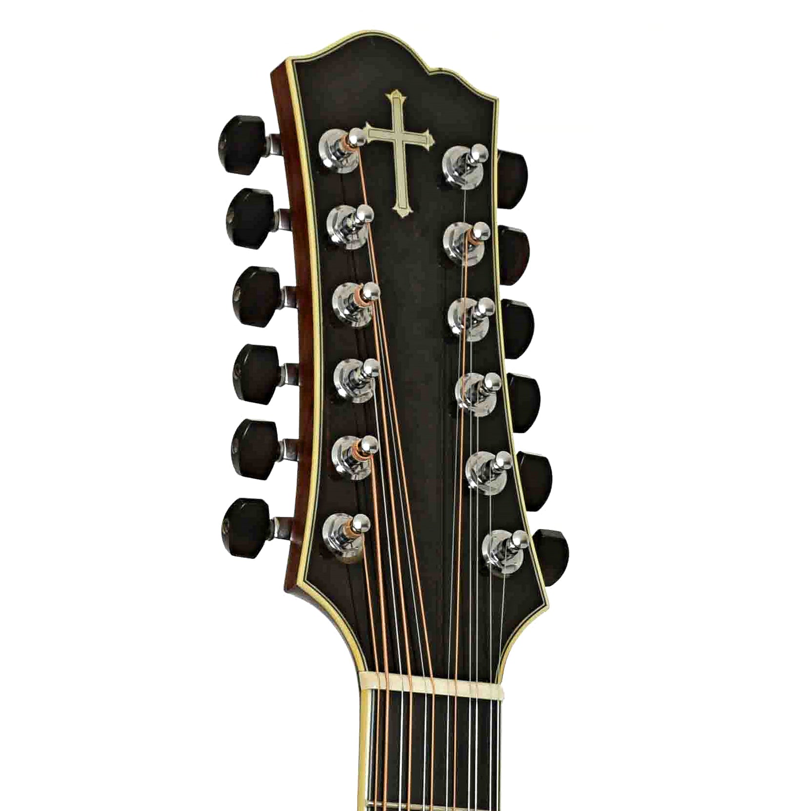 Headstock of Santa Cruz Brazilian F Custom 12-String Acoustic Guitar