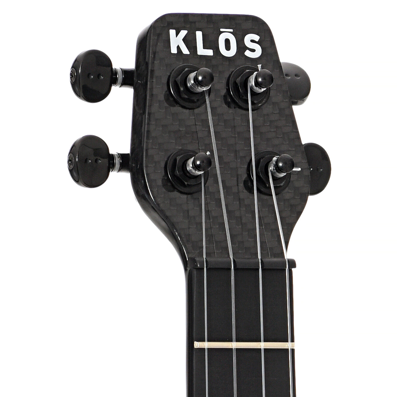 Front headstock of KLOS Full Carbon Deluxe Acoustic-Electric Tenor Ukulele