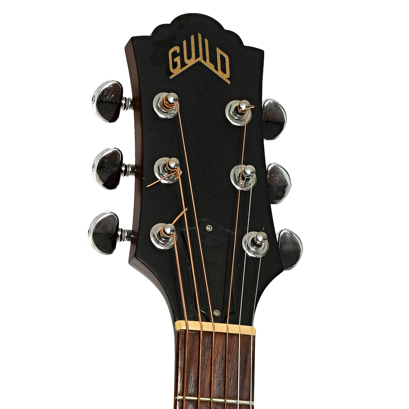 Headstock of Guild D-4 Acoustic Guitar