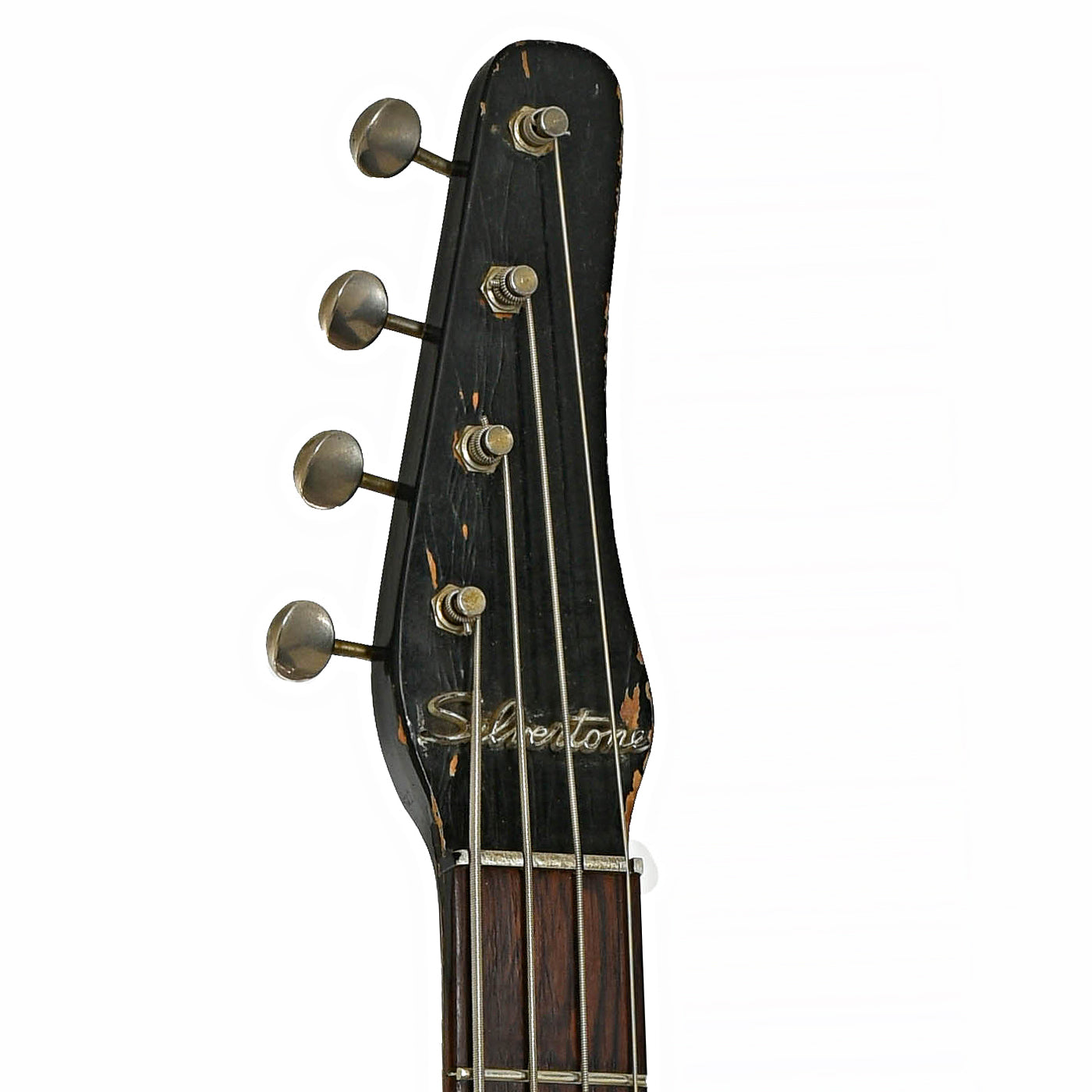 Headstock of Silvertone Model 1444 4-String Electric Bass