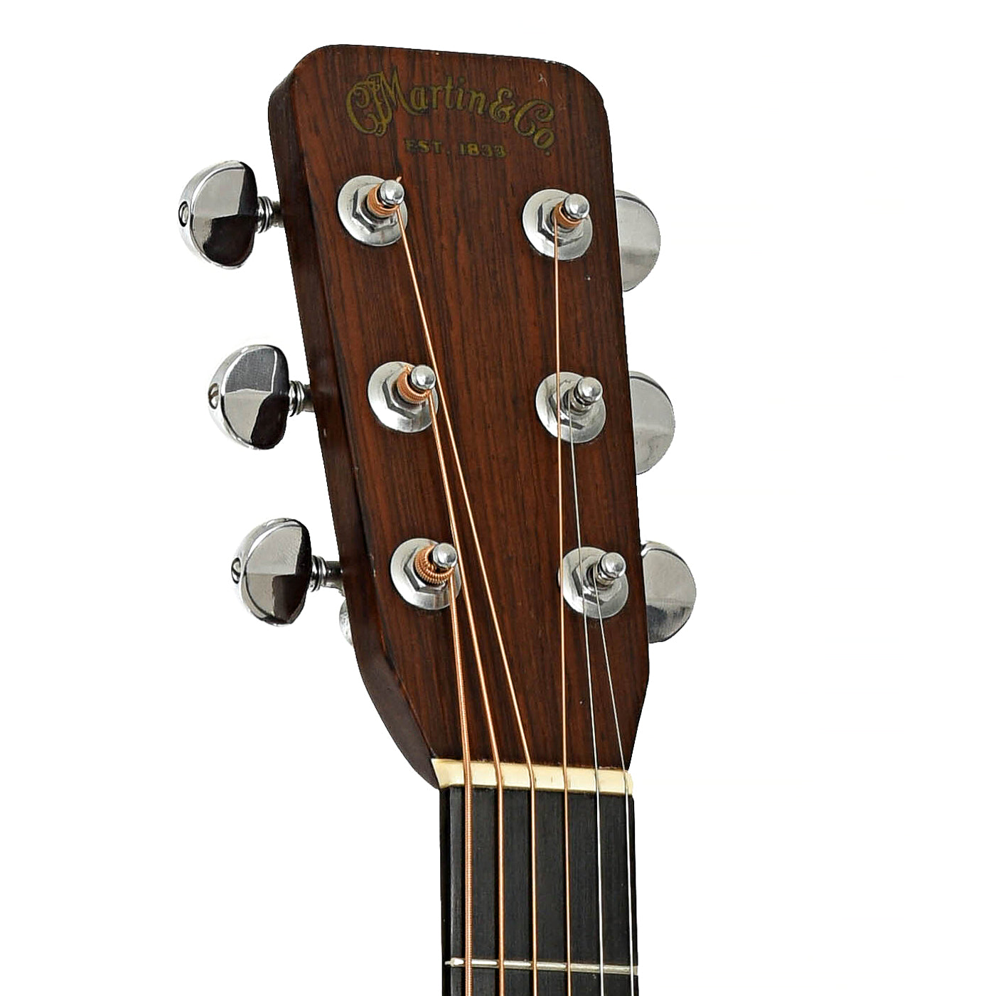 Headstock of Martin D-28 Acoustic Guitar 