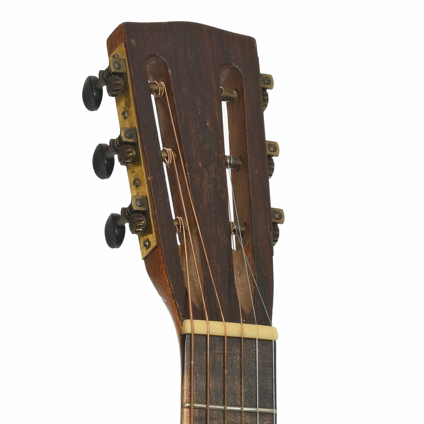 Headstock of Regal (Un-Branded) Parlor Acoustic Guitar