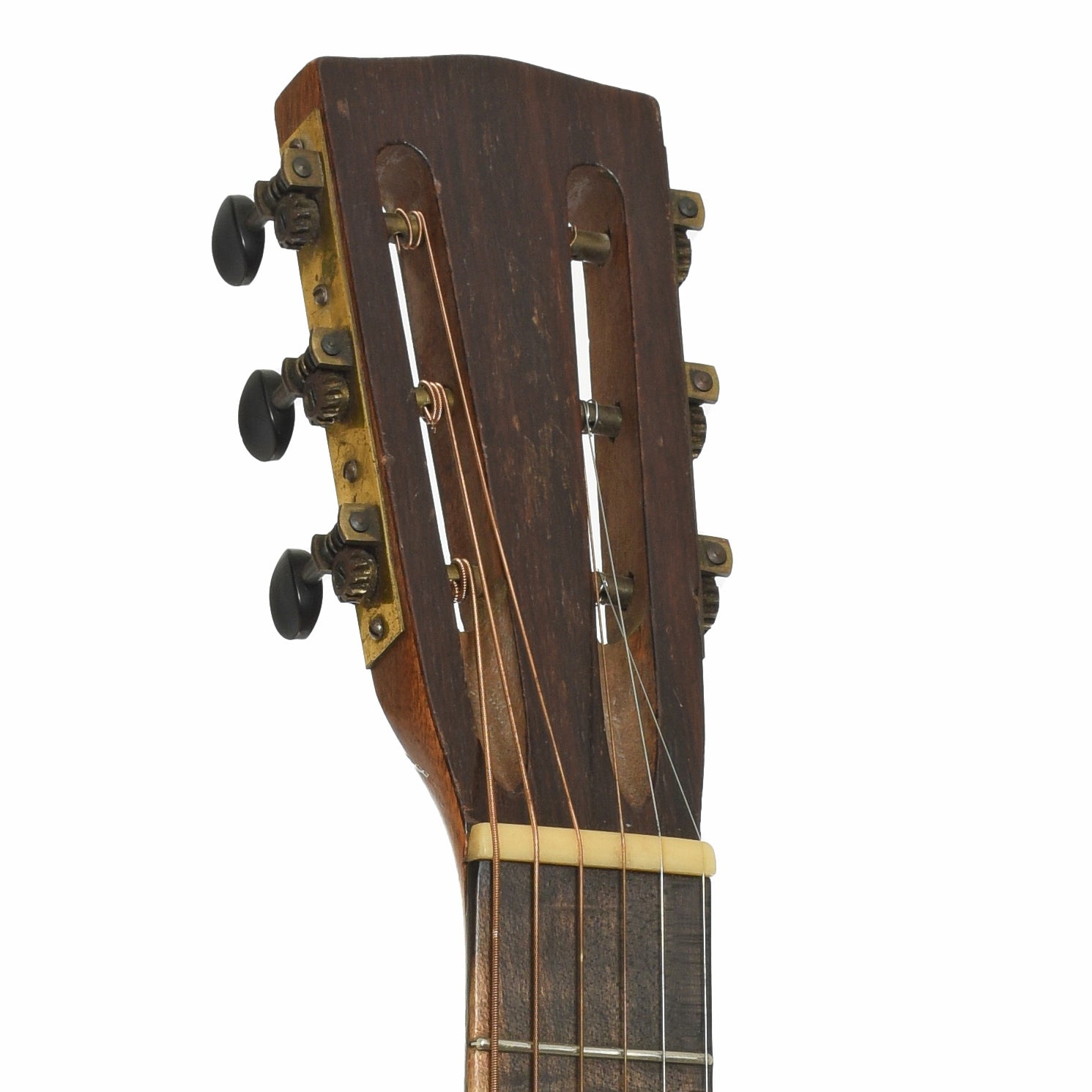 Headstock of Regal (Un-Branded) Parlor Acoustic Guitar