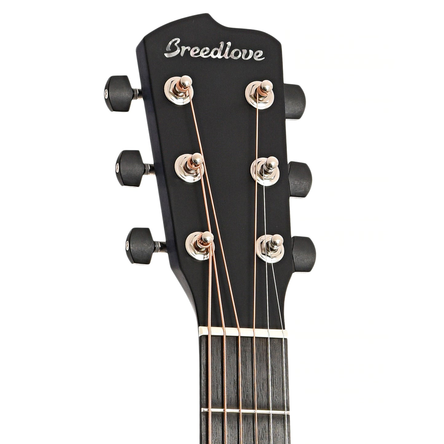Front headstock of Breedlove Oregon Concerto Stormy Night CE Acoustic-Electric Guitar