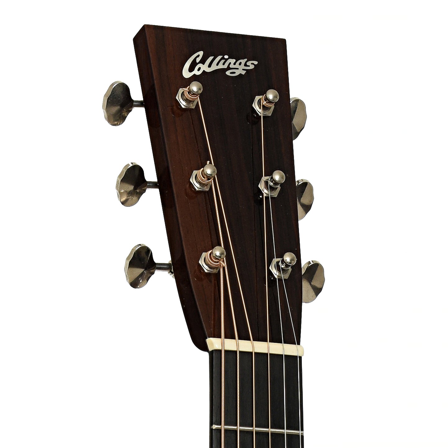 Headstock of Collings Baby 2H 3/4 Size Acoustic Guitar