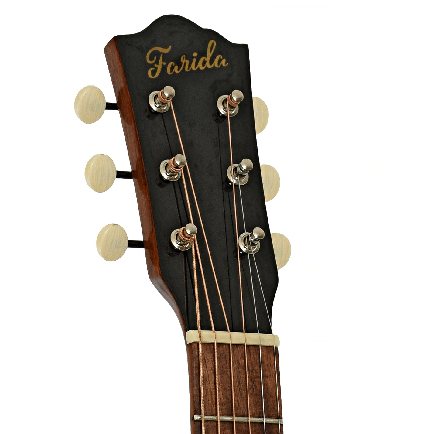 Headstock of Farida Holiday Pack, 00-Size Acoustic Guitar