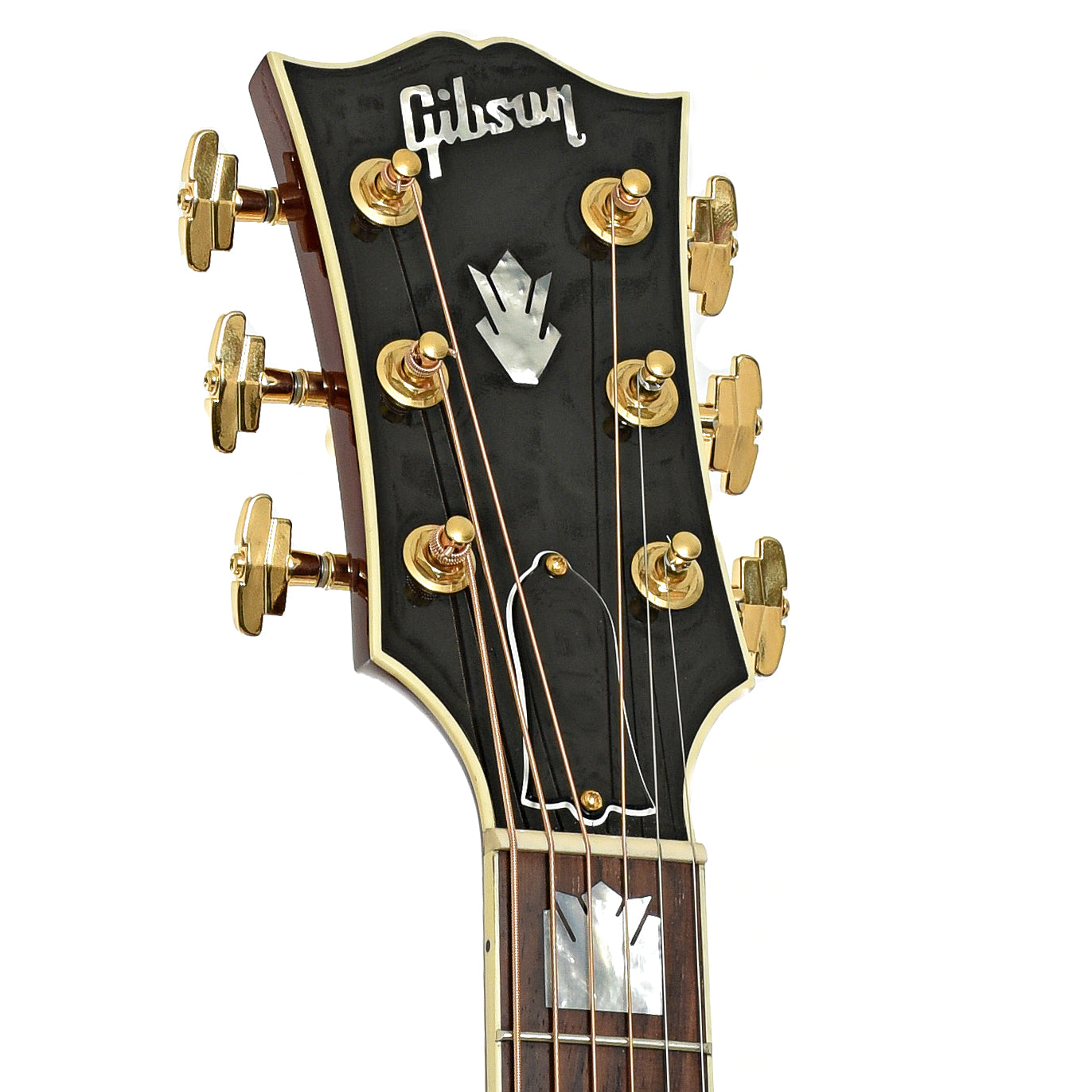 Headstock of Gibson SJ-200 Standard Acoustic-Electric Guitar 