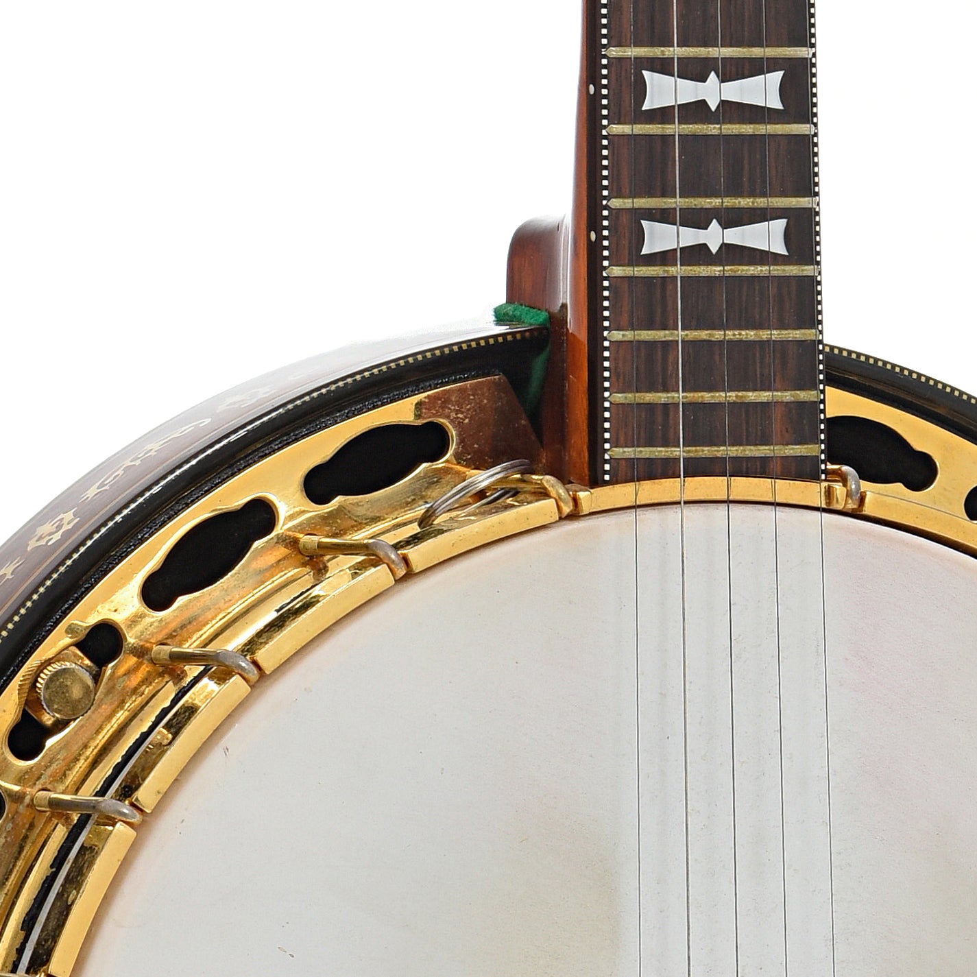 Front body and neck join of Orpheum Deluxe Resonator Banjo (1970s)