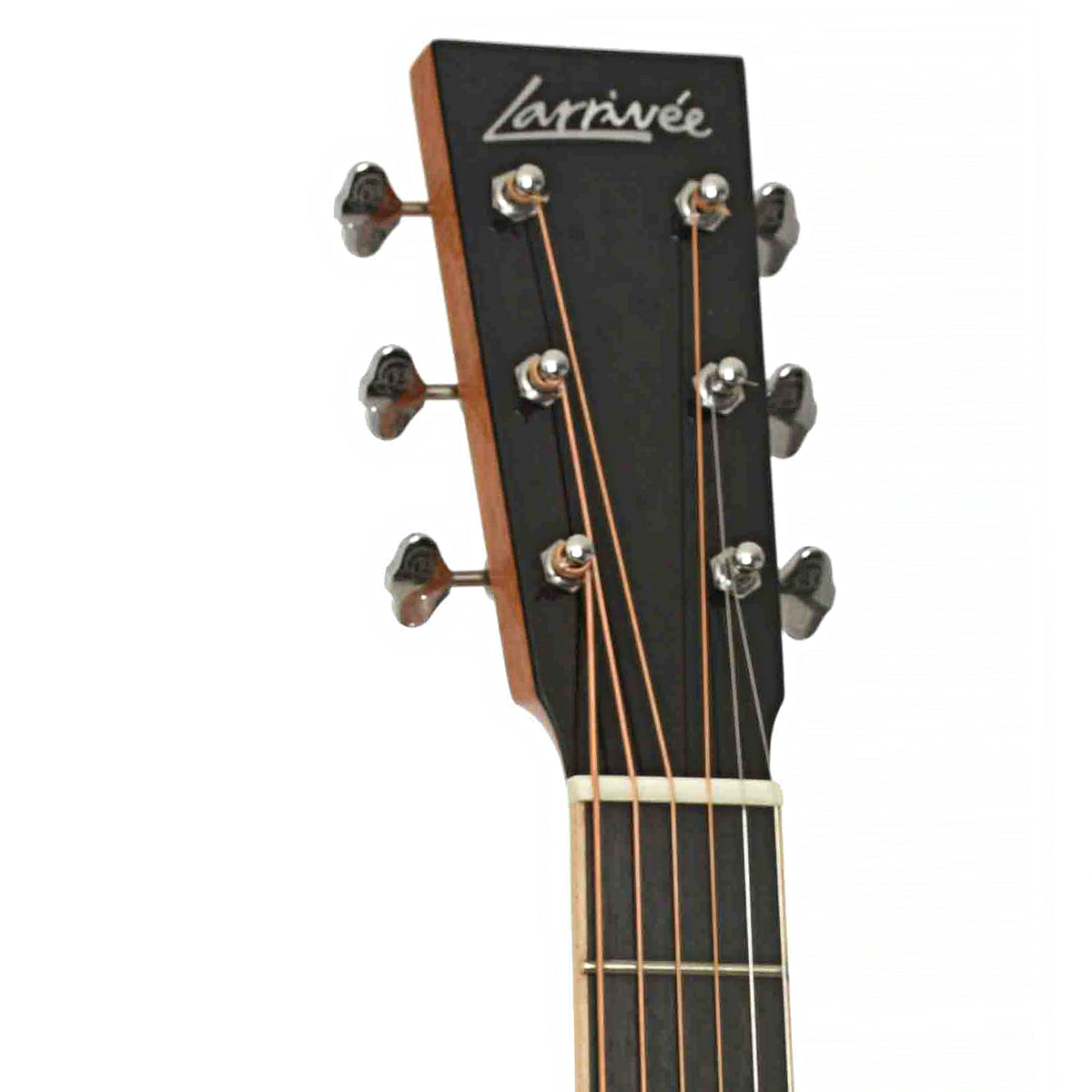 Front Headstock of Larrivee 0-44 Acoustic Guitar & Case