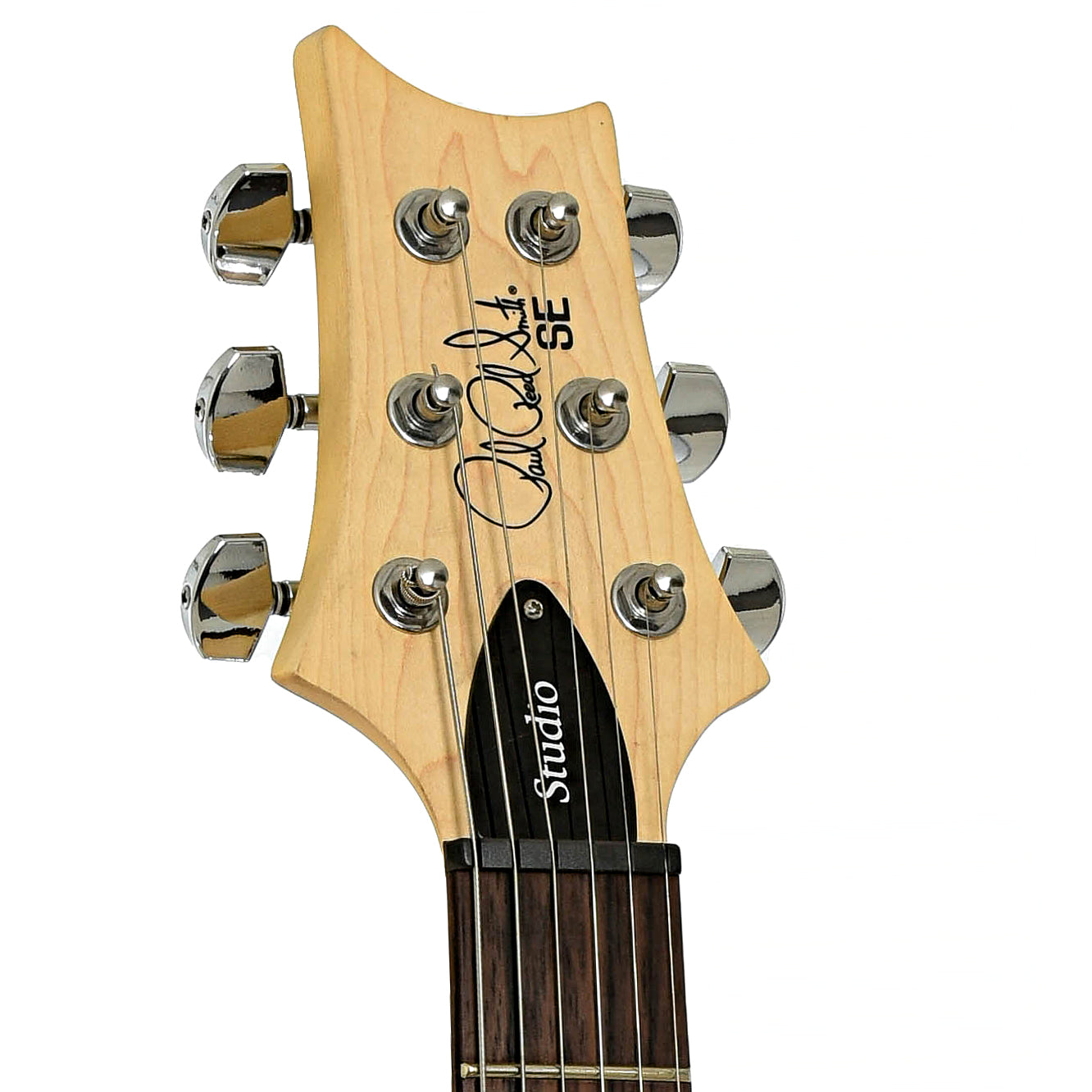 Headstock of PRS SE Studio Standard Electric Guitar Pearl White