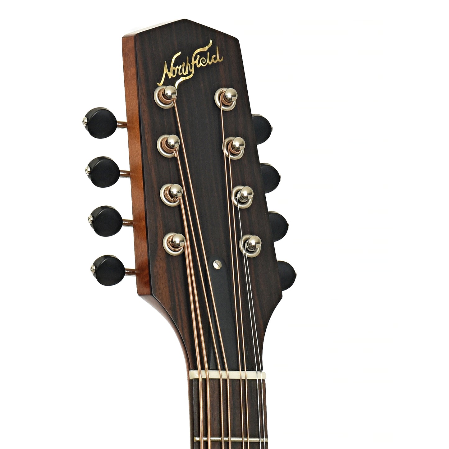 Headstock of Northfield Wavelength Octave Mandolin & Gig Bag, Ox Amber