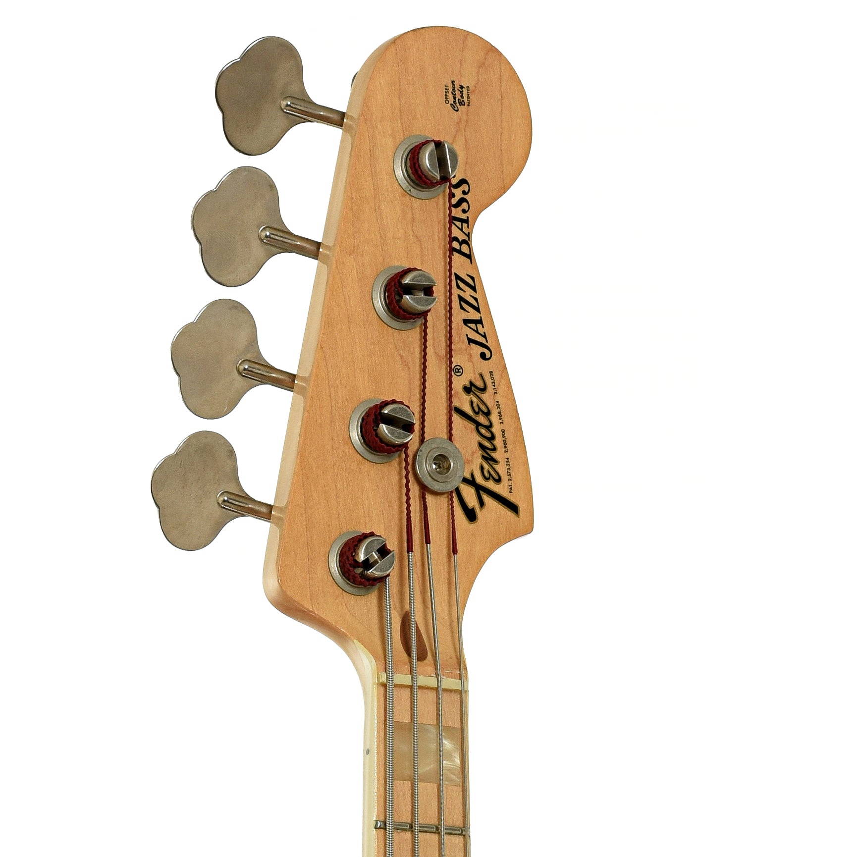 Headstock of Fender Jazz Electric Bass 