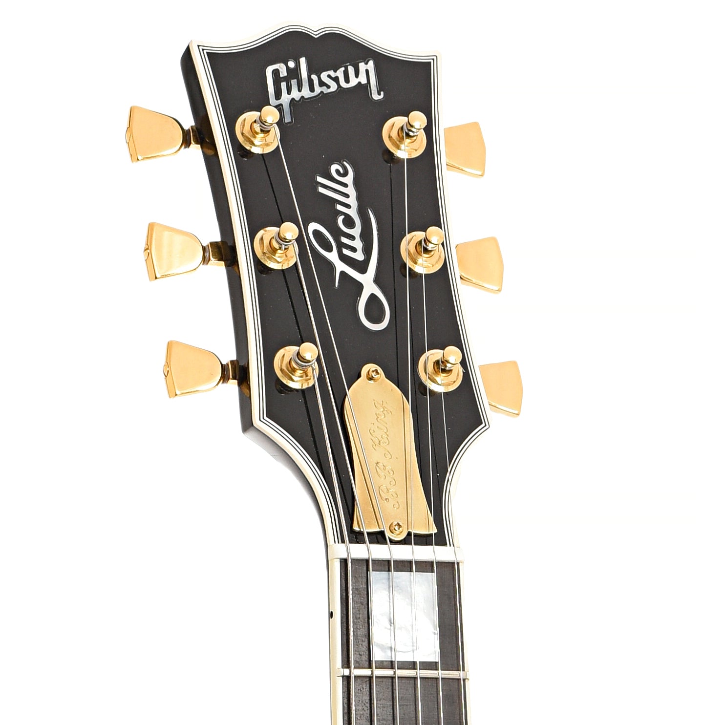 Front headstock of Gibson Lucille Hollowbody Electric Guitar (2000)