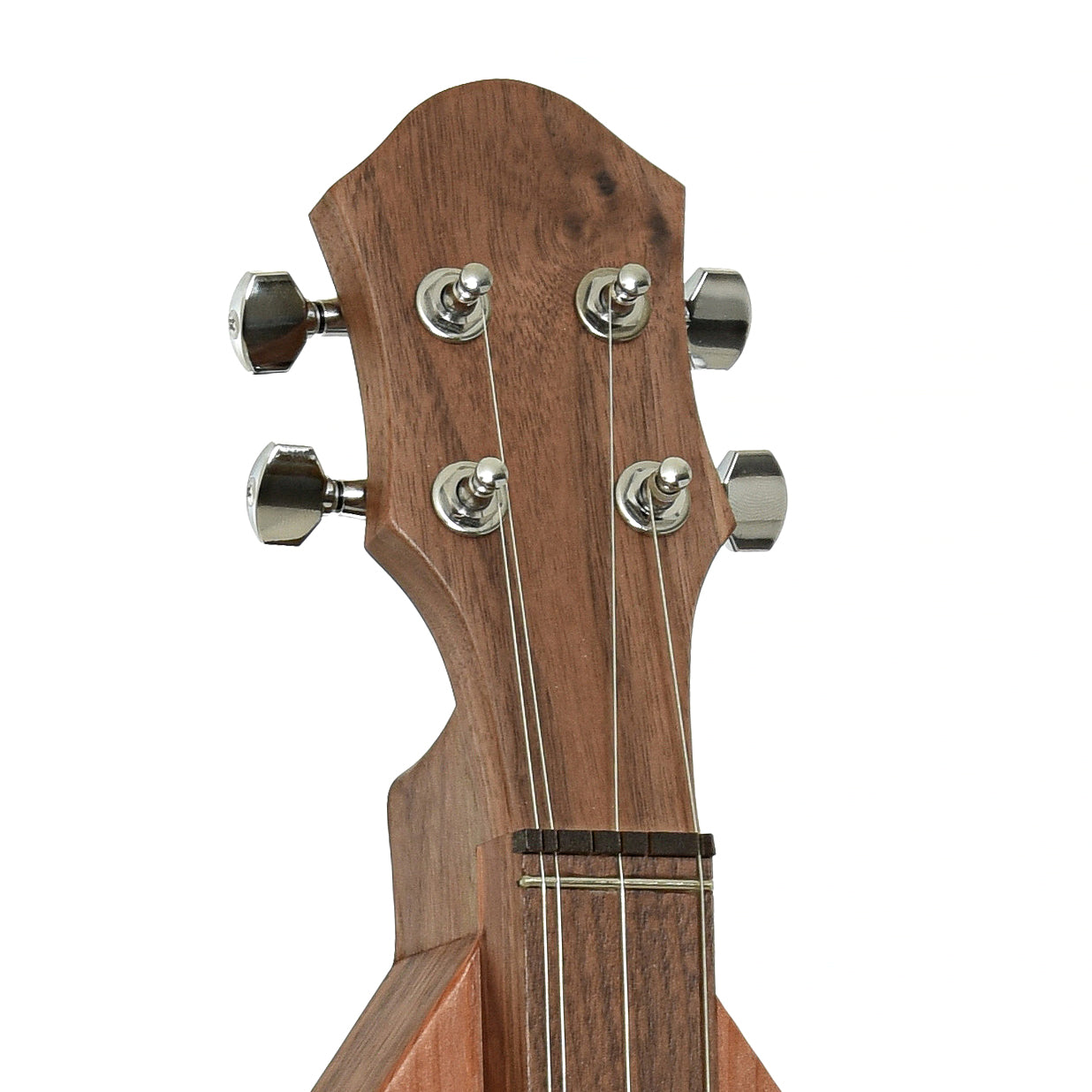 Headstock of McSpadden Ginger 3/4 Size Walnut & Redwood Lap Dulcimer