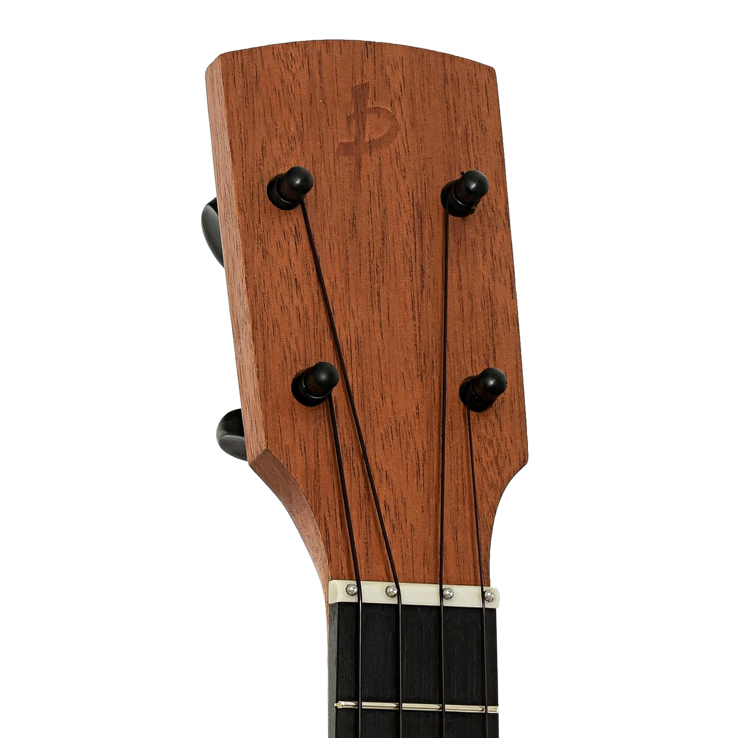 Headstock of Jerry Hoffman Boat Paddle Concert Ukulele