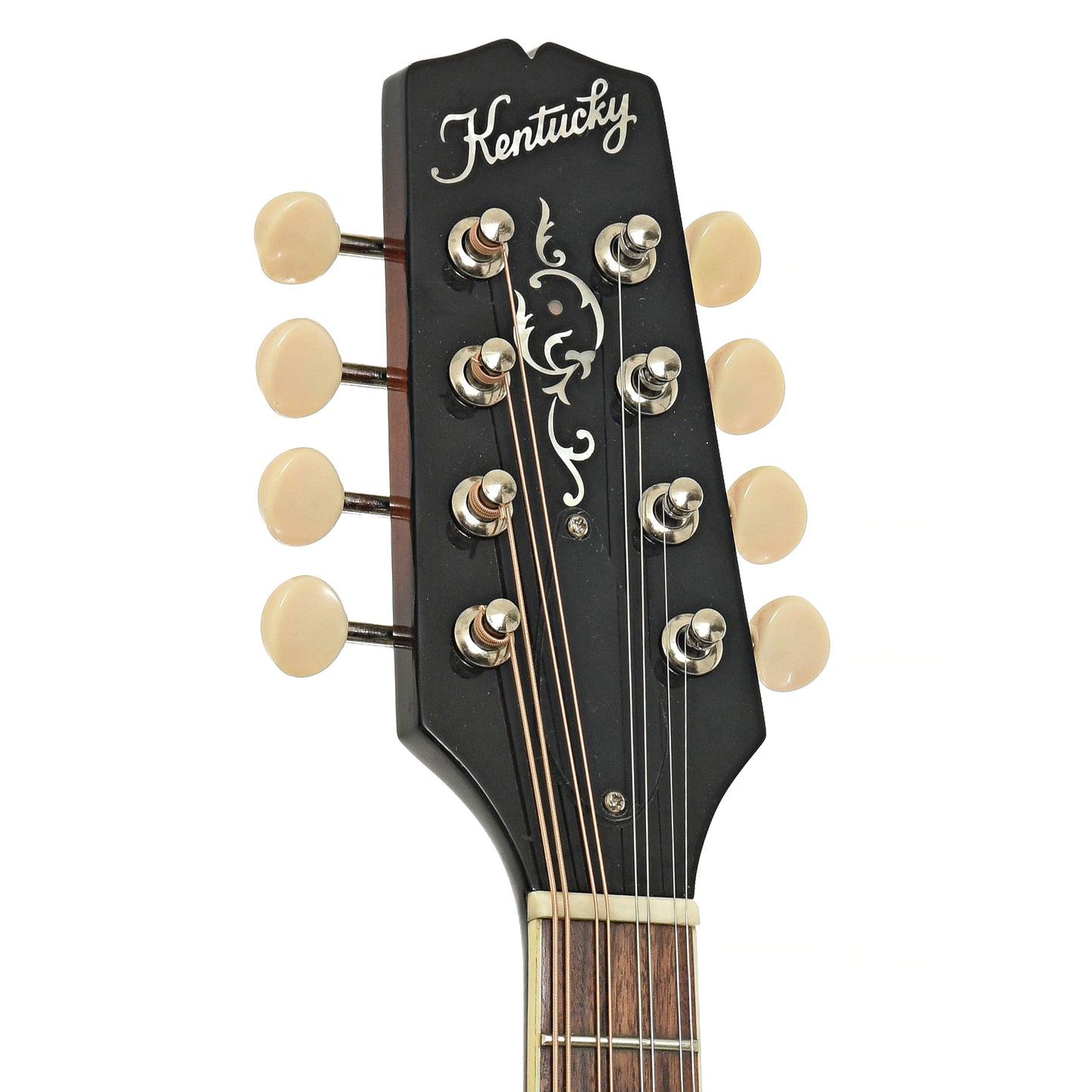 Headstock of Kentucky KM-270 A-Style Oval-Hole Mandolin