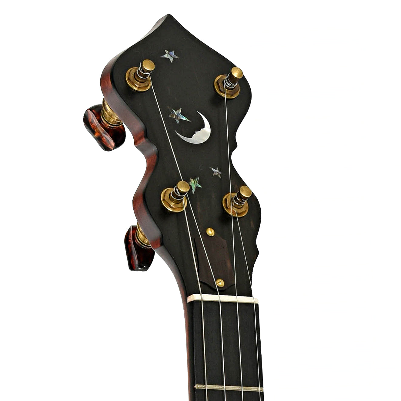 Headstock of Ome Jubilee 12" Openback Banjo, Maple Neck