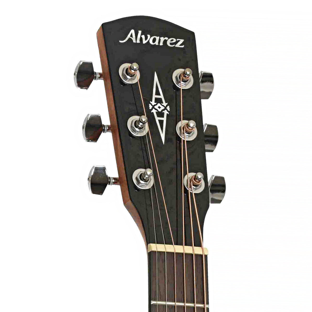 Front Headstock of Alvarez RD26L Left Handed Dreadnought Acoustic Guitar