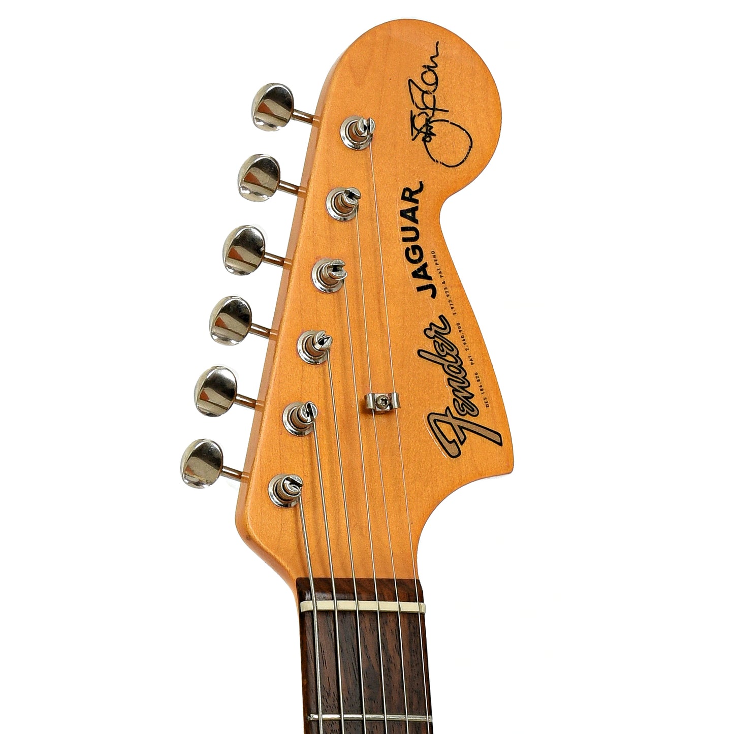 Headstock of Fender Johnny Marr Jaguar Electric Guitar  