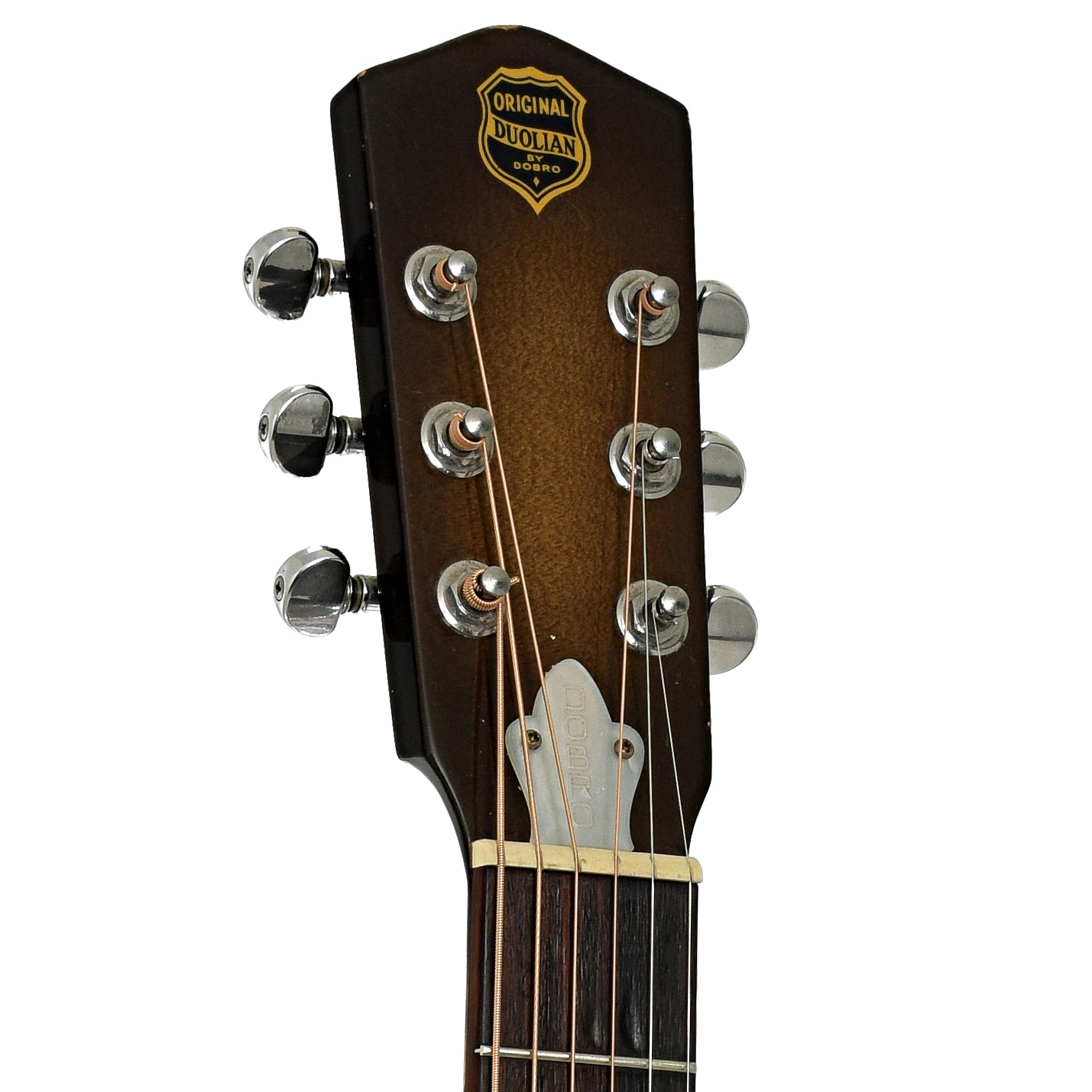 Headstock of Dobro Model 90 Duolian Resonator Guitar 