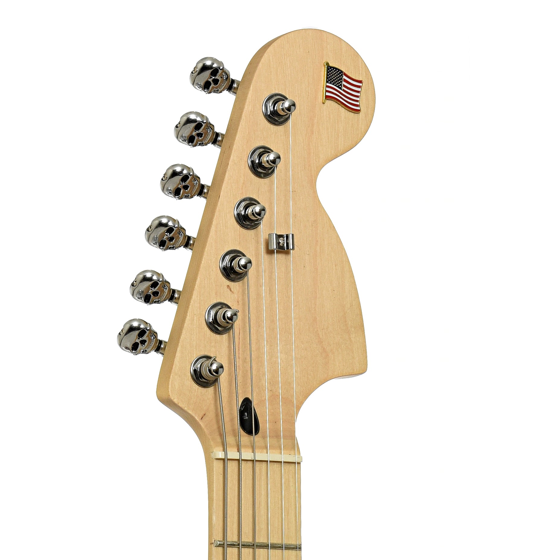 Headstock of Get Down Guitars Cigar Box Electric Guitar