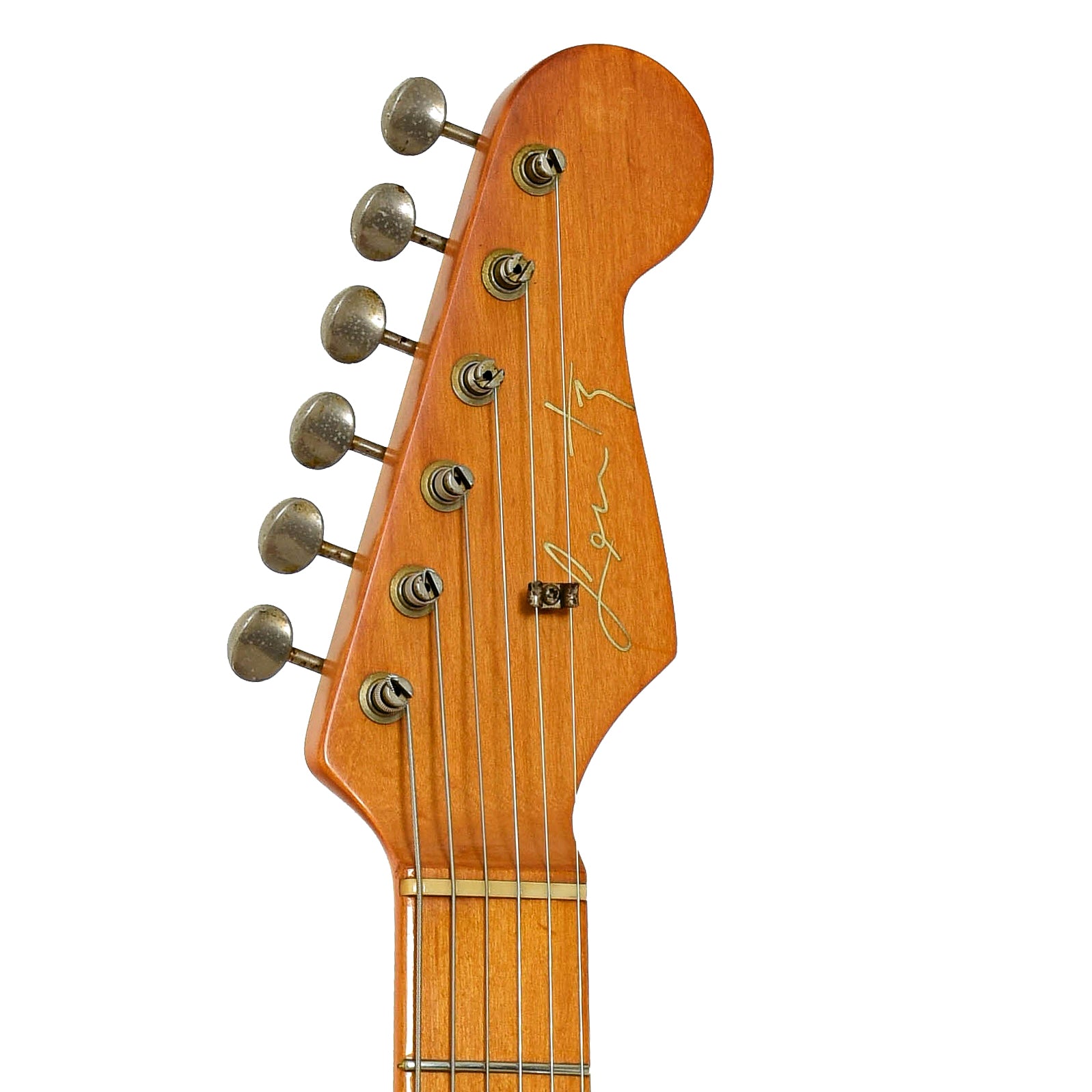Headstock of Lentz S-Style Electric Guitar