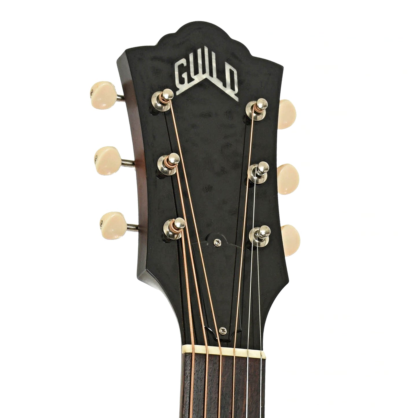 Headstock of Guild M-25E Acoustic Guitar