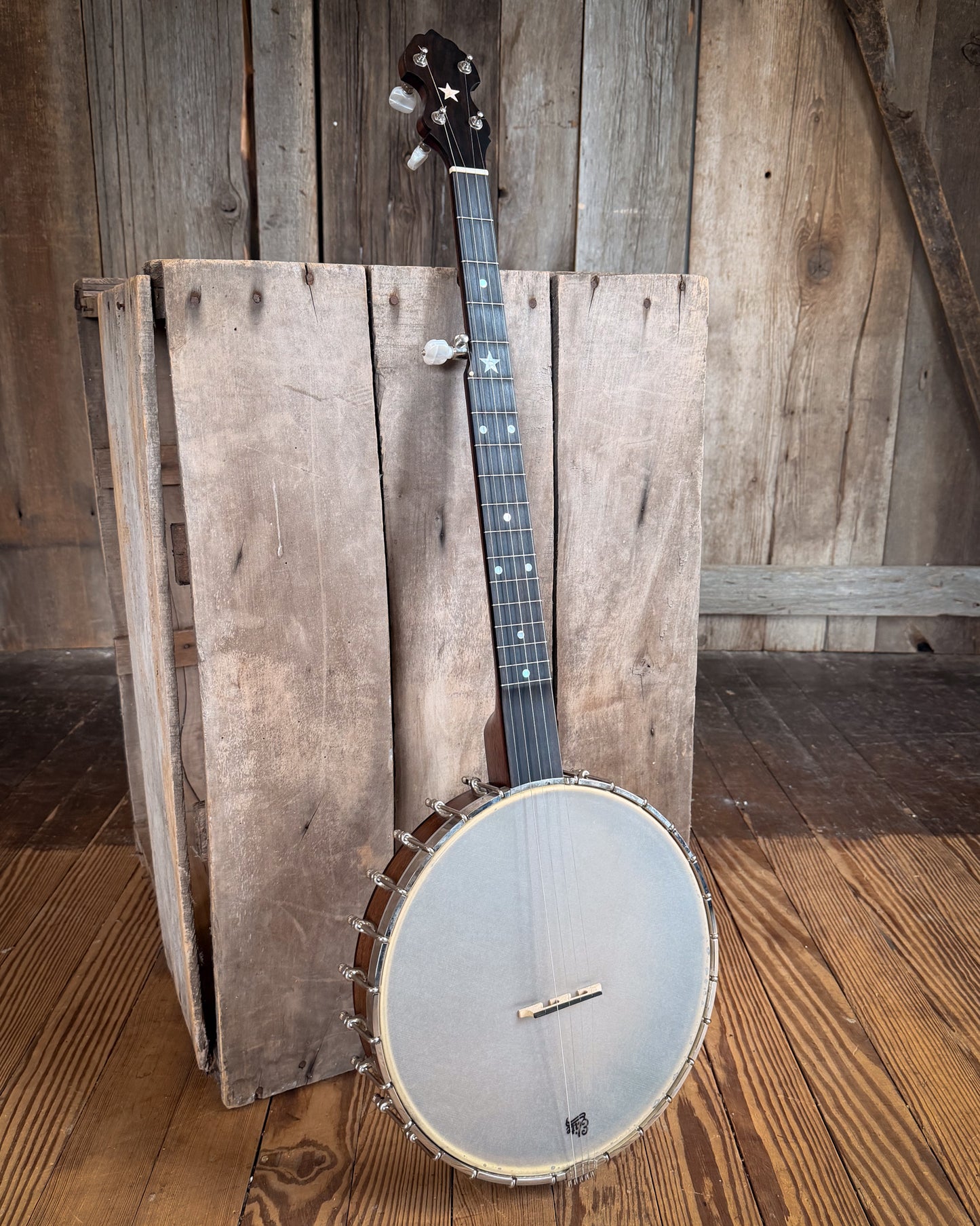 sHOWROOM PHOTO OF Bart Reiter Round Peak Open Back Banjo (2019)