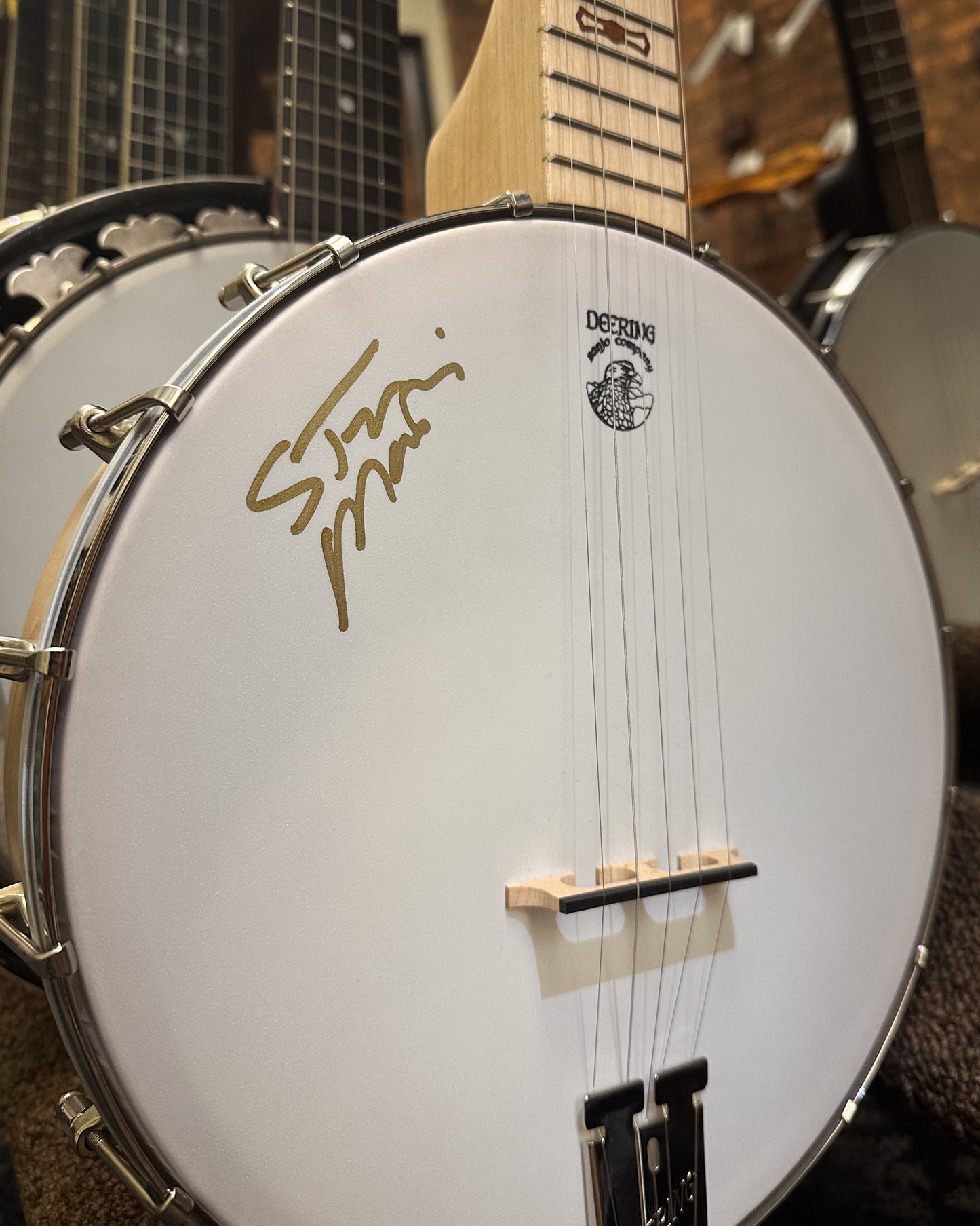 Showroom photo of Deering Goodtime "The Crow" Open Back Banjo (c.2010)