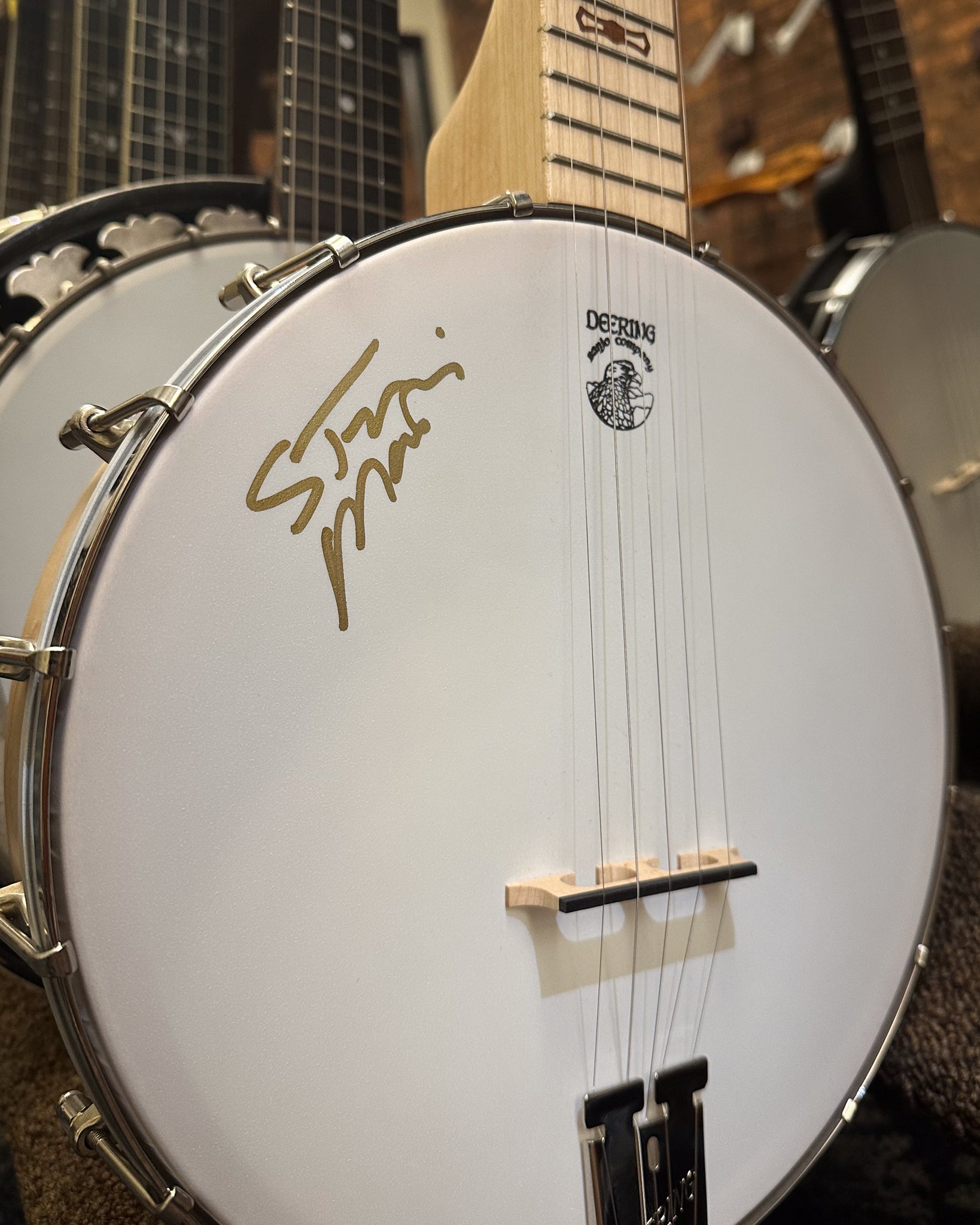 Showroom photo of Deering Goodtime "The Crow" Open Back Banjo (c.2010)