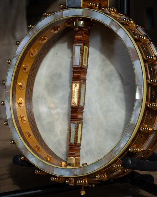 Showroom photo of R.O. Buckmaster Deluxe Open Back Banjo (c.2000)