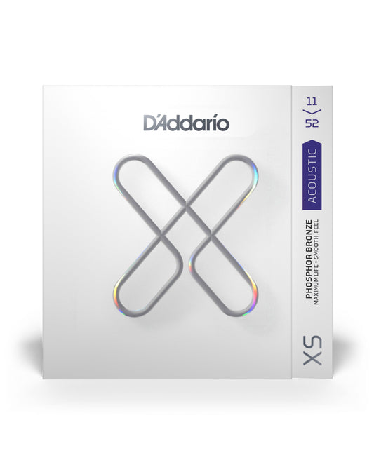 D'Addario XS Custom Light Phosphor Bronze Acoustic Guitar Strings, Two Pack, Front 1
