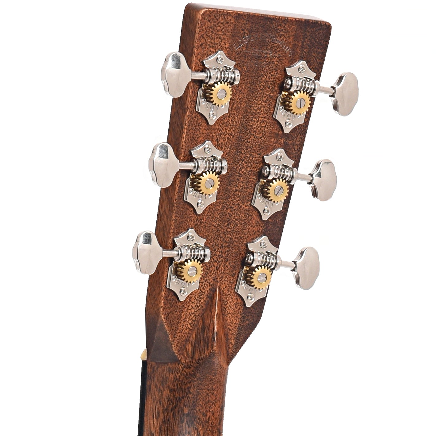 Tuners of Martin Custom Herringbone 28-Style OM Guitar & Case, Thinner Adirondack Top