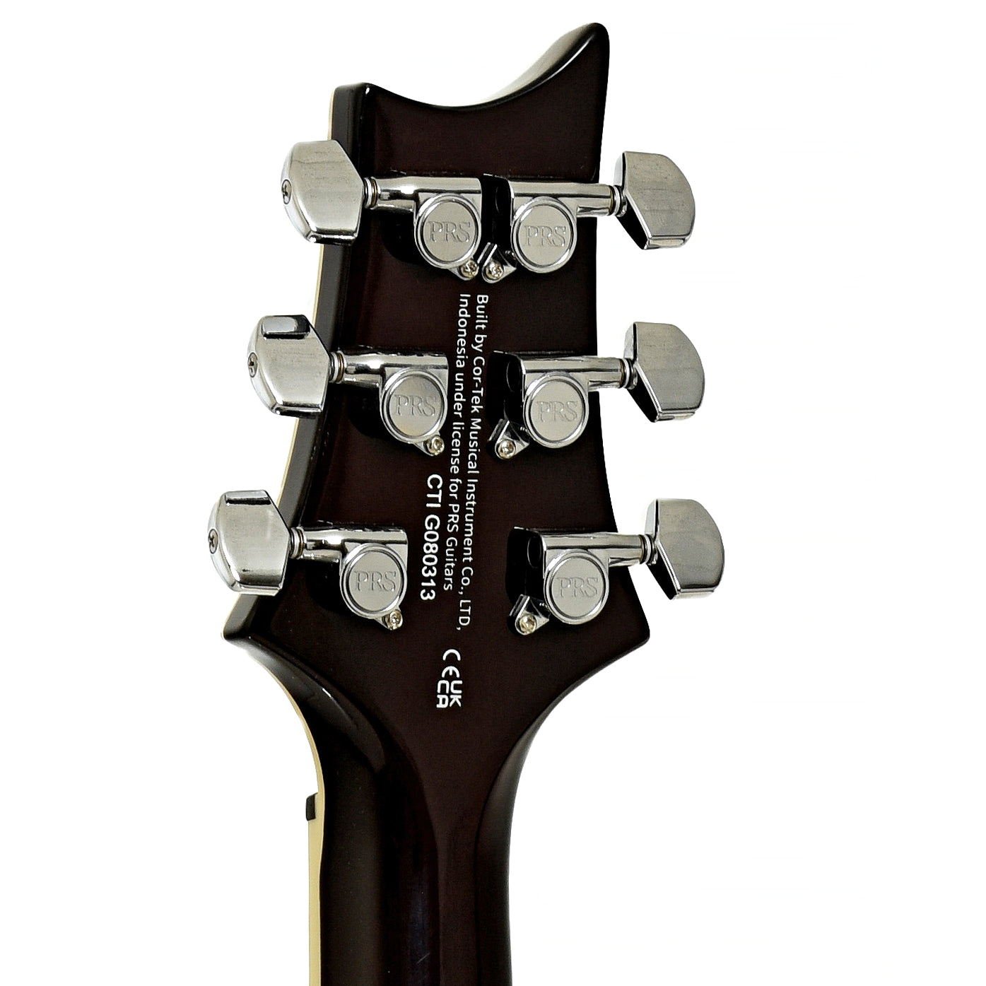 Tuners of PRS SE Custom 24 Semi-Hollow Piezo Orange Tiger Smokeburst Electric Guitar