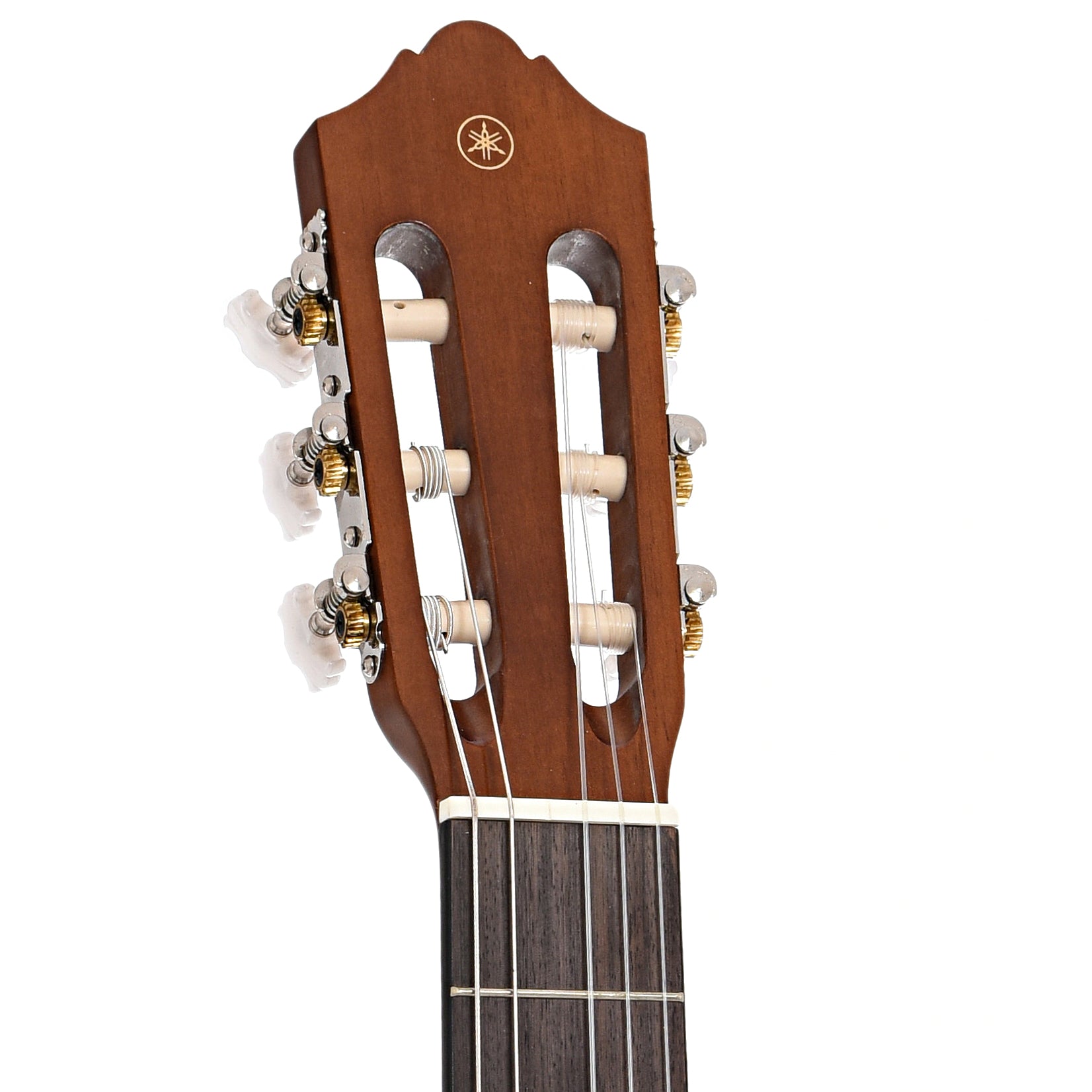 Front headstock of Yamaha CG102 Classical Guitar (2017)